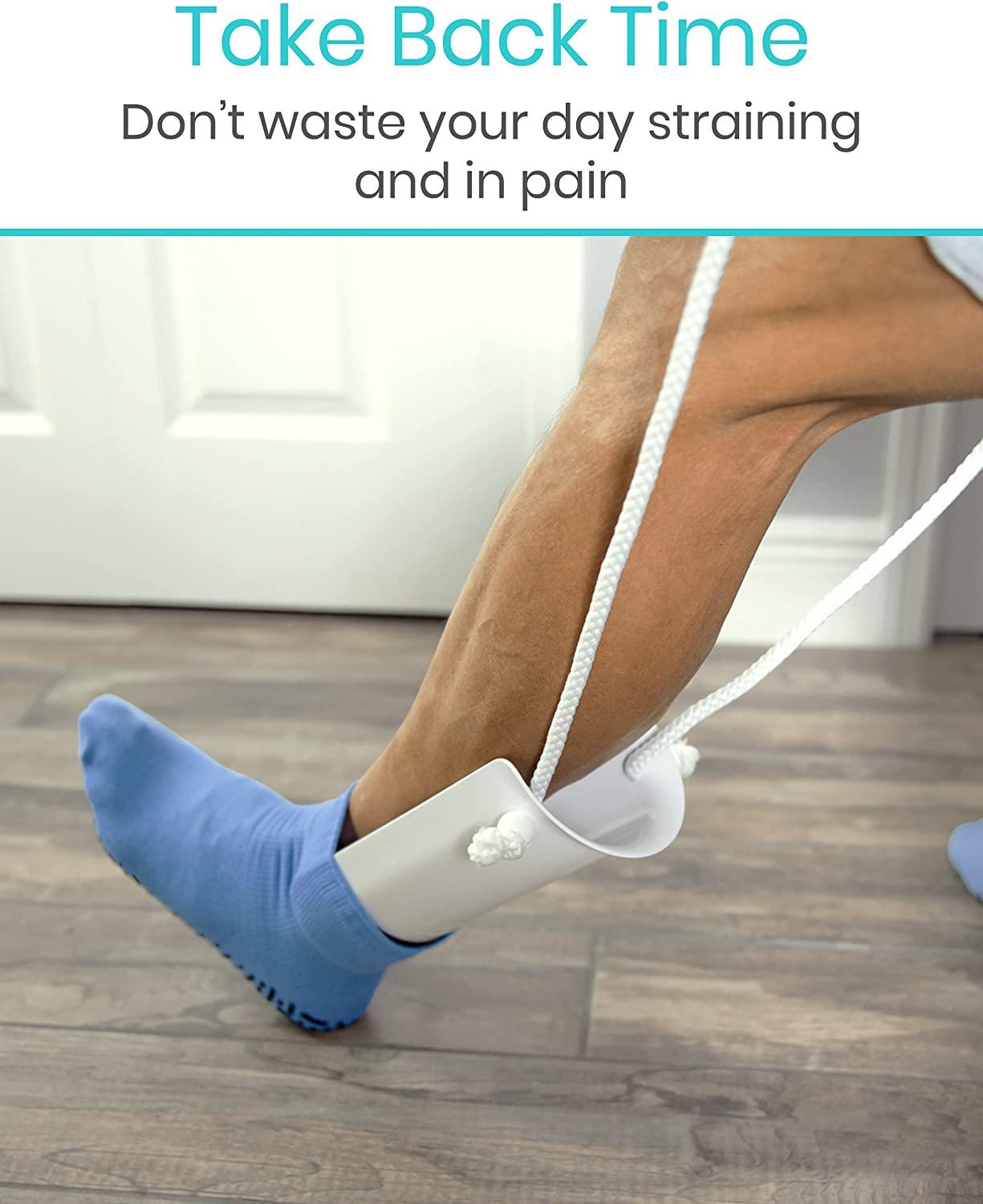 Vive Sock Aid Easy On/Off Stocking Slider for Elderly, Pregnant