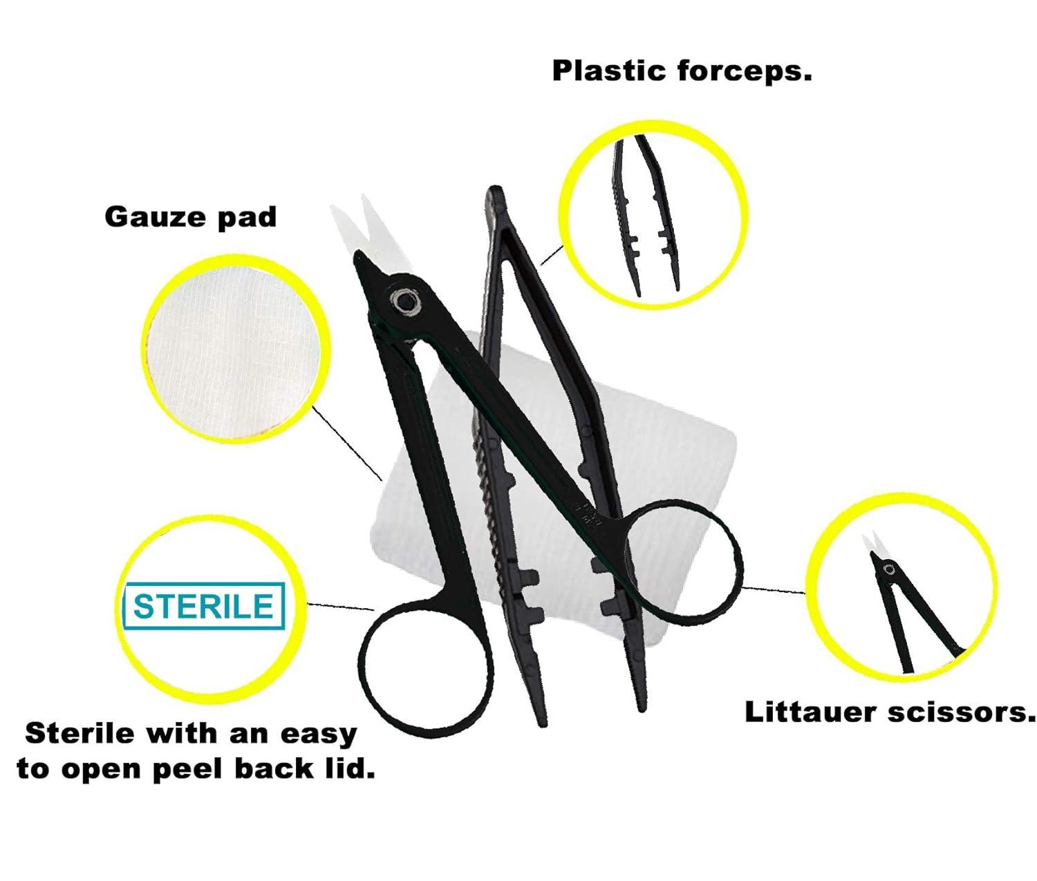 Dukal Single Use Suture Removal Kit Sterile Trays with Scissors
