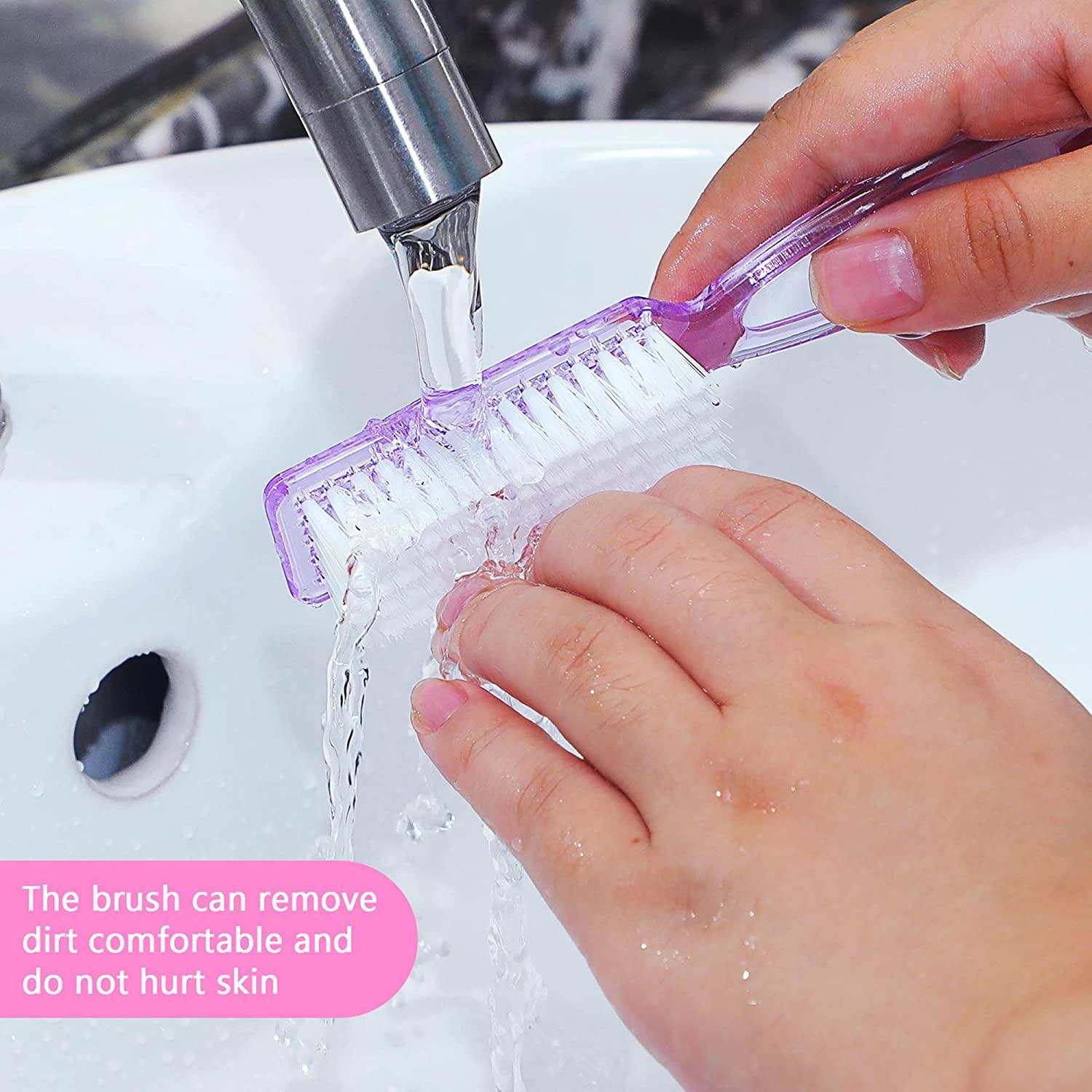 15 Pieces Nail Brush for Cleaning Fingernails Nail Scrub Manicure Brush Handle Grip Cleaning