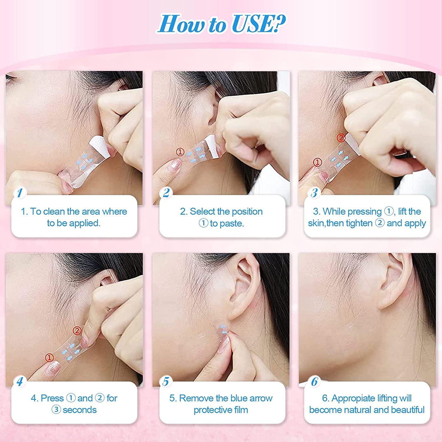 Invisible Face Lift Tape Instant Facelift Solution for Wrinkles and