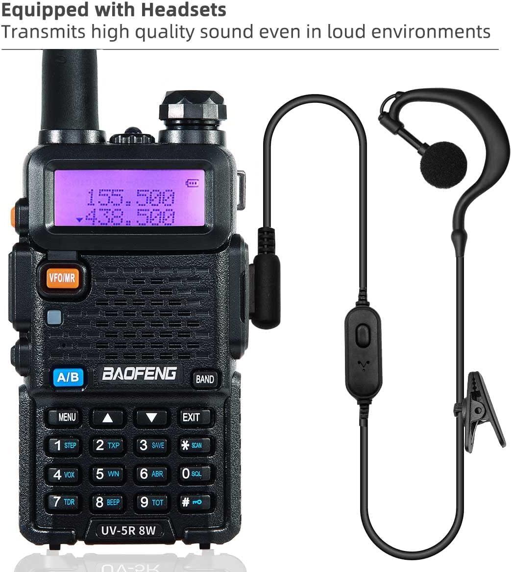 BaoFeng UV-5R 8W Ham Radio Handheld UV5R Dual Band Long Range Walkie  Talkies Two Way Radio Portable Tri-Power Radio(Black-8W 1Pack)