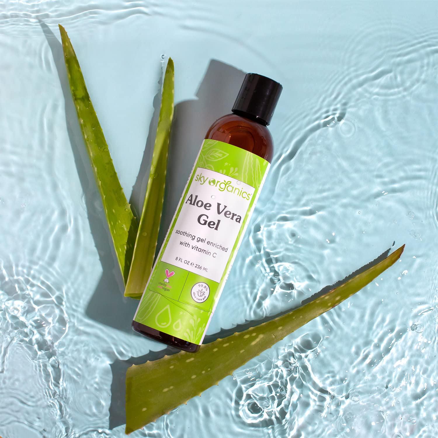 Sky Organics Aloe Vera Gel 8 fl oz - 100% Pure & Natural Moisturizer | Buy  Now with Express International Delivery | GoSupps.com