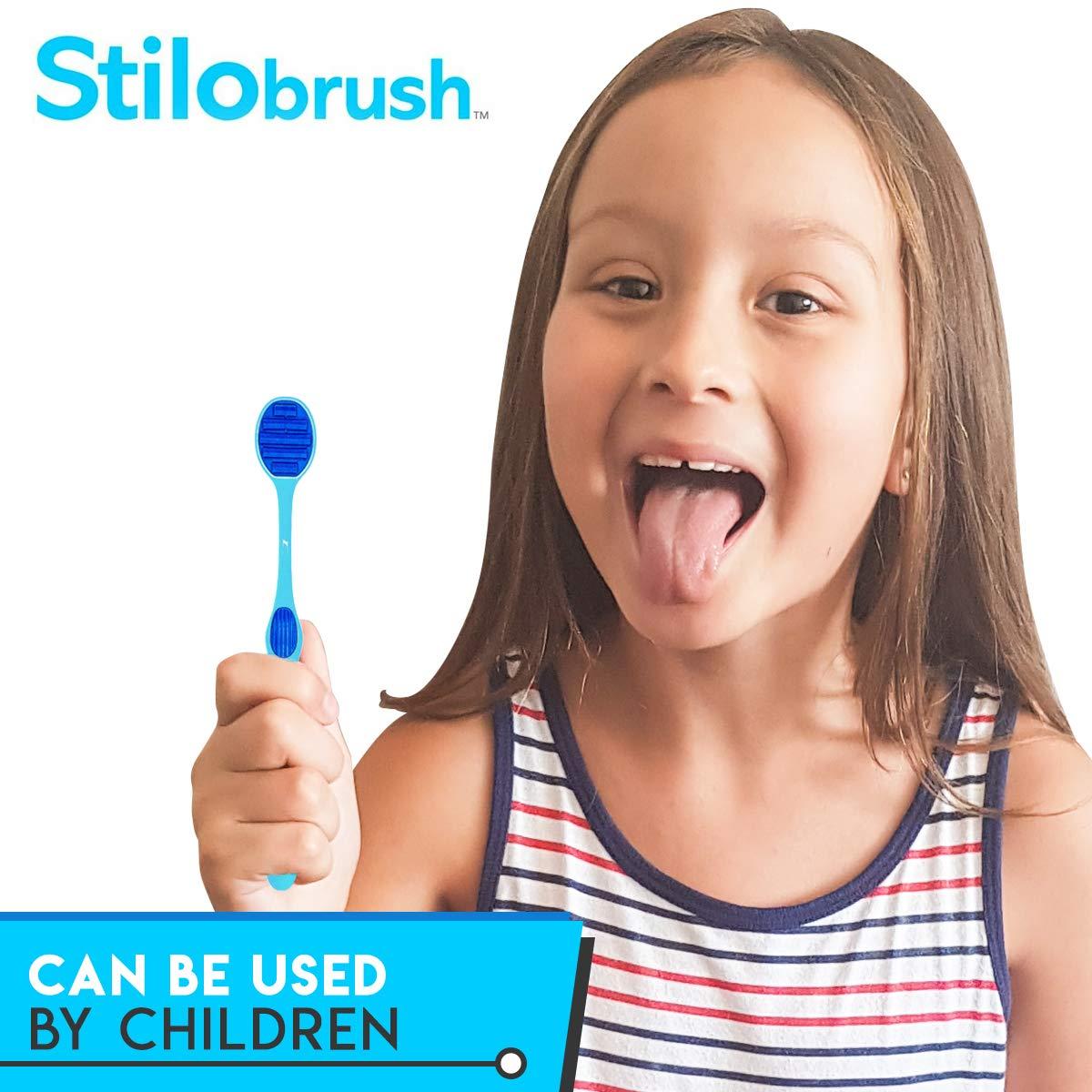 Stilobrush Tongue Squeegee Brush Fight Bad Breath, 5 Pack, Ergonomic