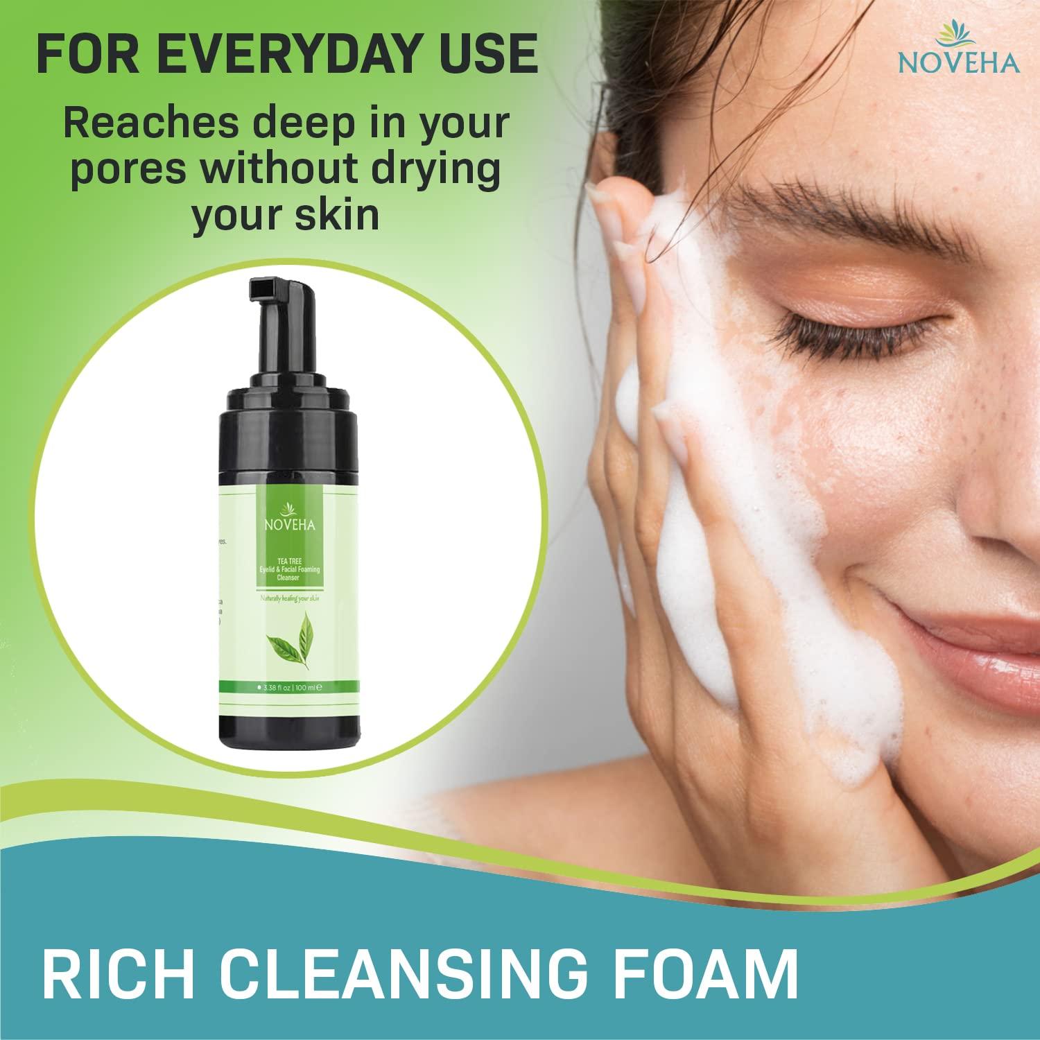 NOVEHA Tea Tree Oil Foaming Gentle Cleanser Therapeutic Daily