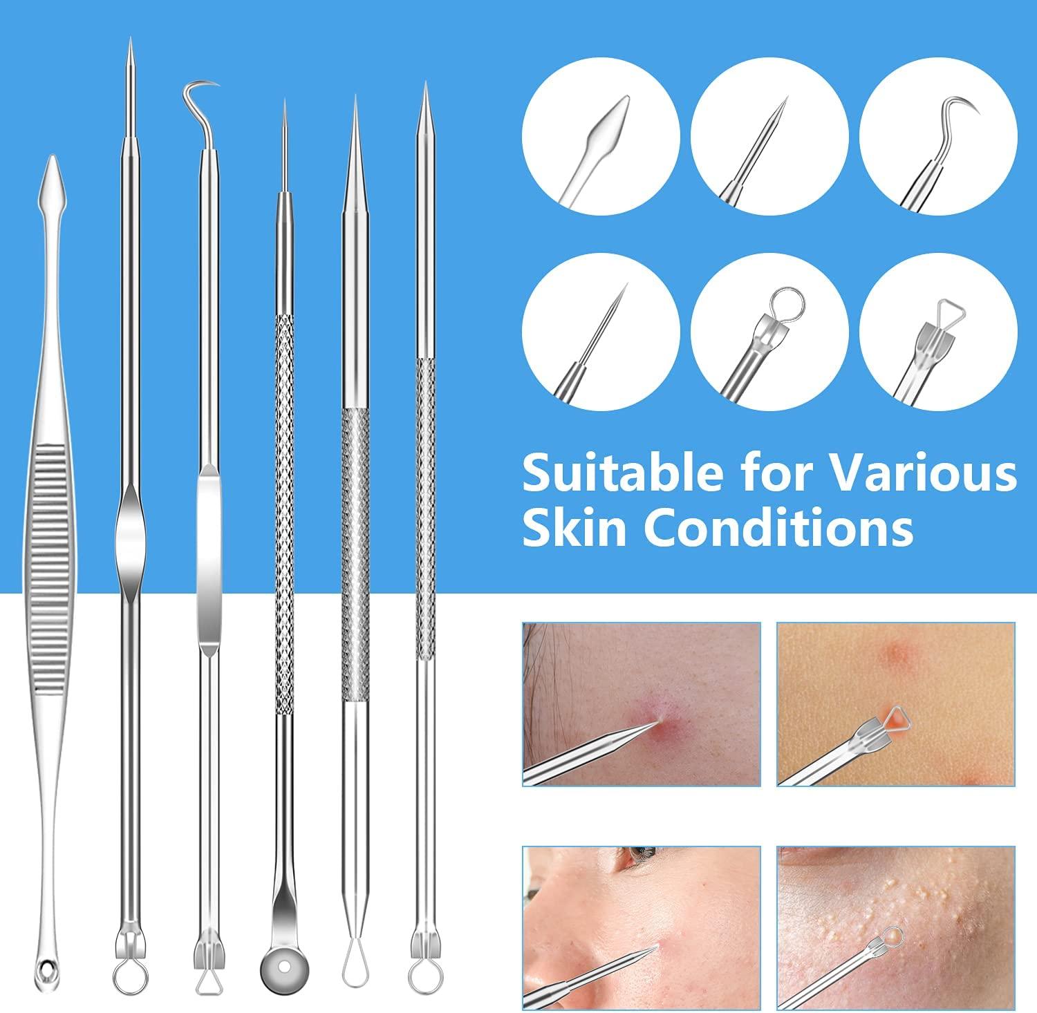 2022 Latest Blackhead Remover Pimple Popper Tool Kit, 20PCS Black Head Extractions Tool