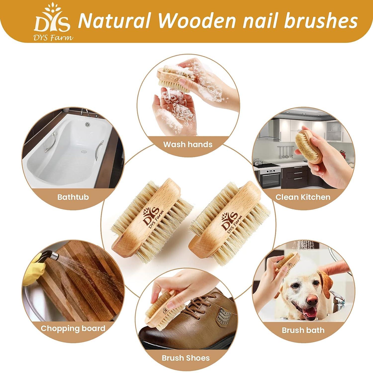 Custom Wooden Slim Nail Cleaning Brush