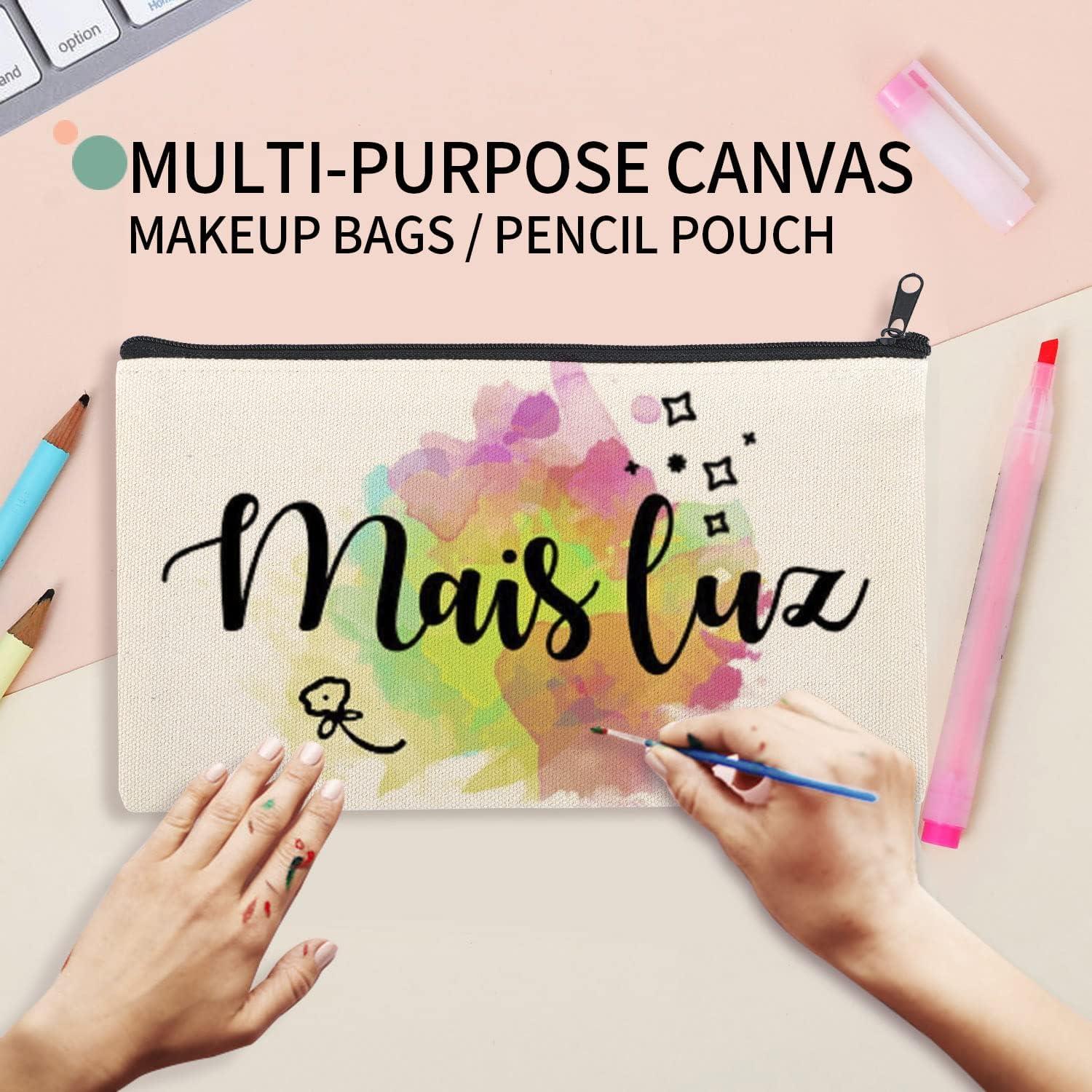 14Pieces 8 x 5 Inch Blank Craft DIY Canvas Pen Pencil Case Cotton