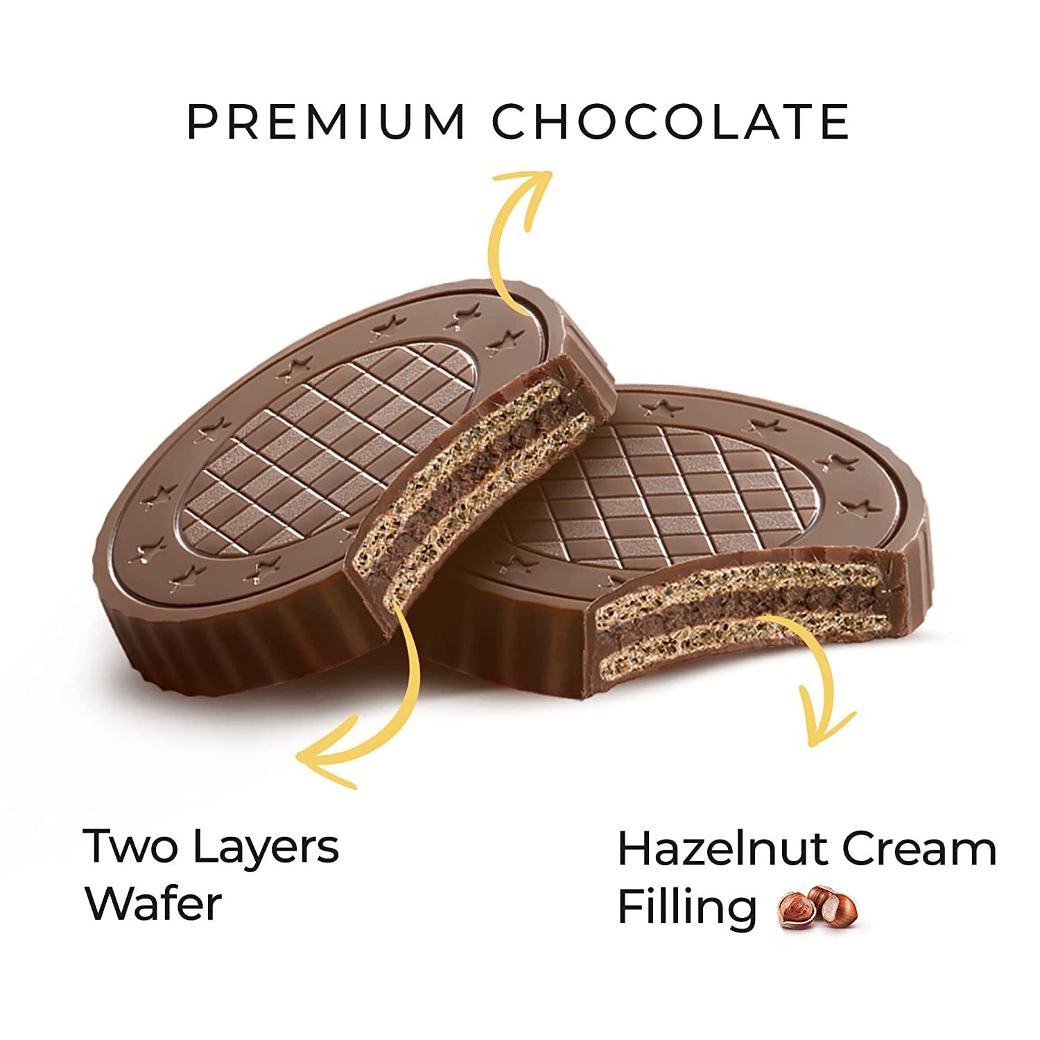 Fiorella Crunch Wafer Cookies Delicious Chocolate Covered Crispy Thin