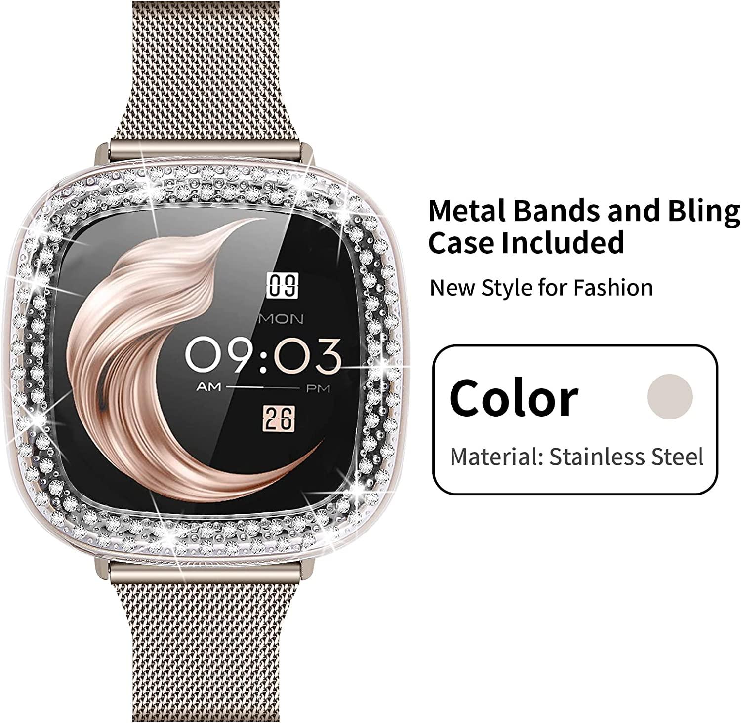 Fitbit versa best sale with metal band