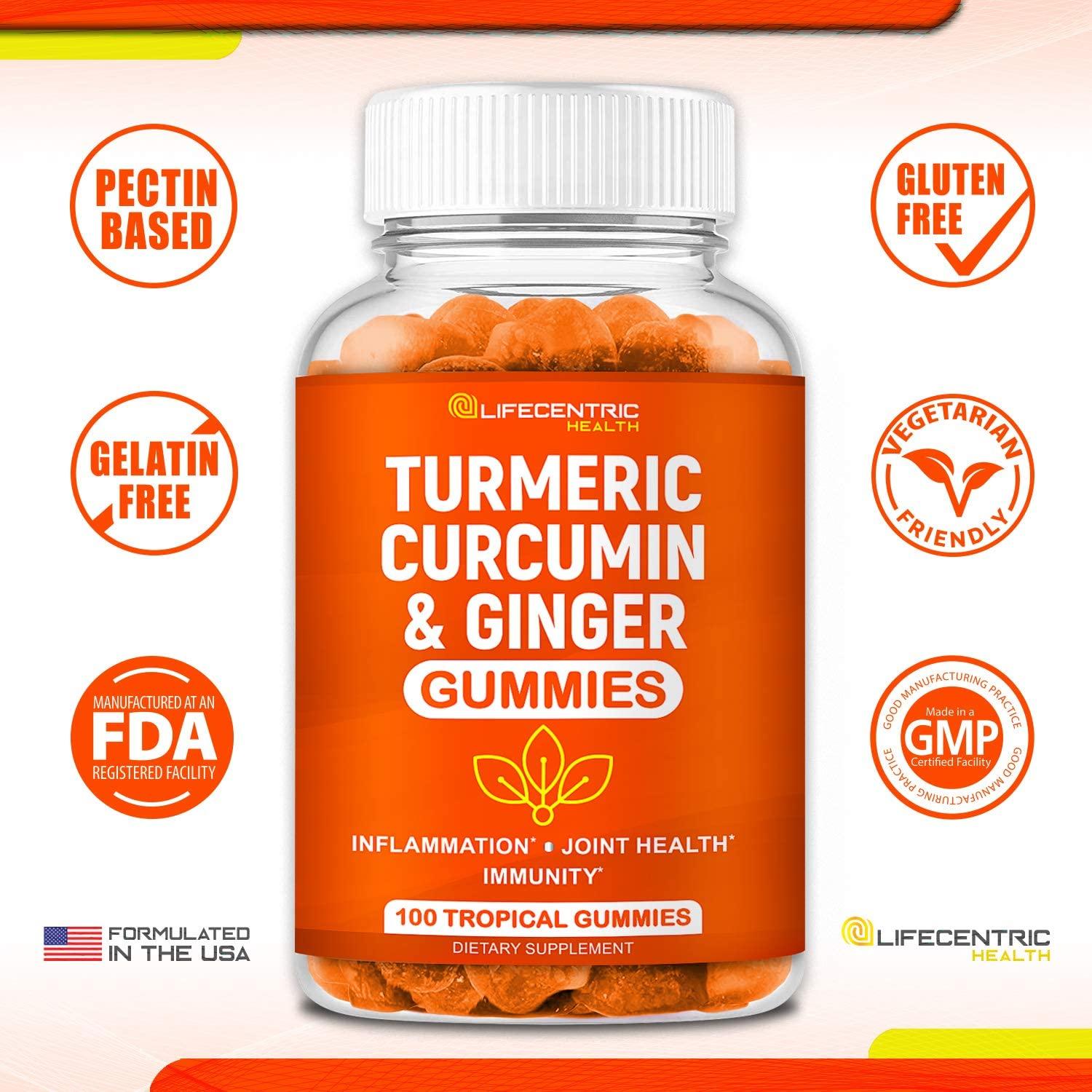 Turmeric Gummies for Adults and Kids Max Strength Anti Inflammatory