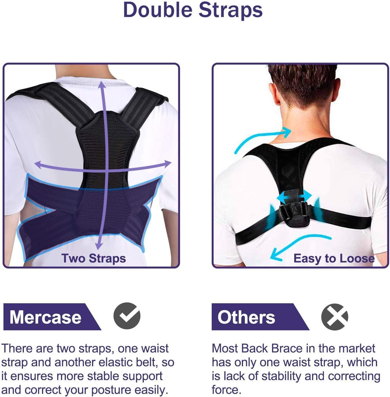 Mercase Posture Corrector for Men and Women, Back Brace for Posture