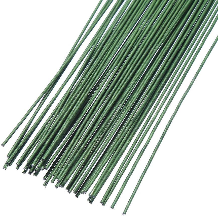 DECORA 18 Gauge Dark Green Floral Paper Wrapped Wire 16 inch,50/Package