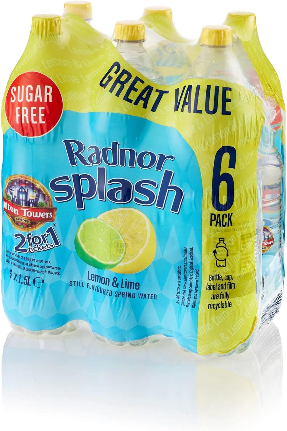 Radnor Splash Lemon and Lime SUGAR FREE Flavoured Water 6 x 1.5L Buy