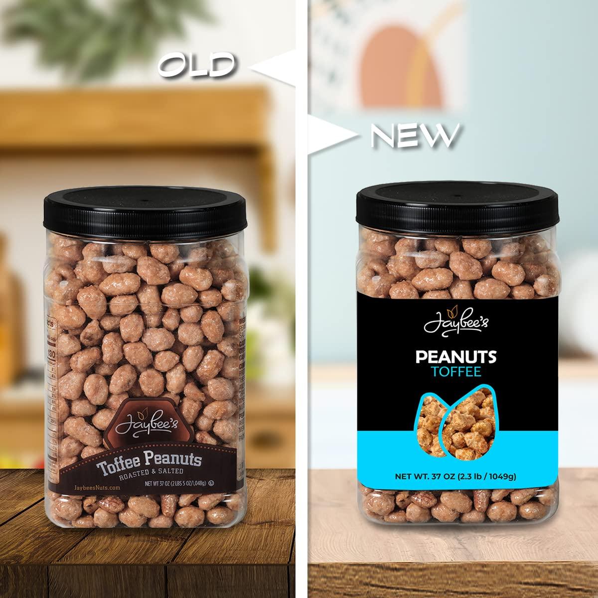 Toffee Peanuts 37 oz Reusable Container Candied Covered Coated