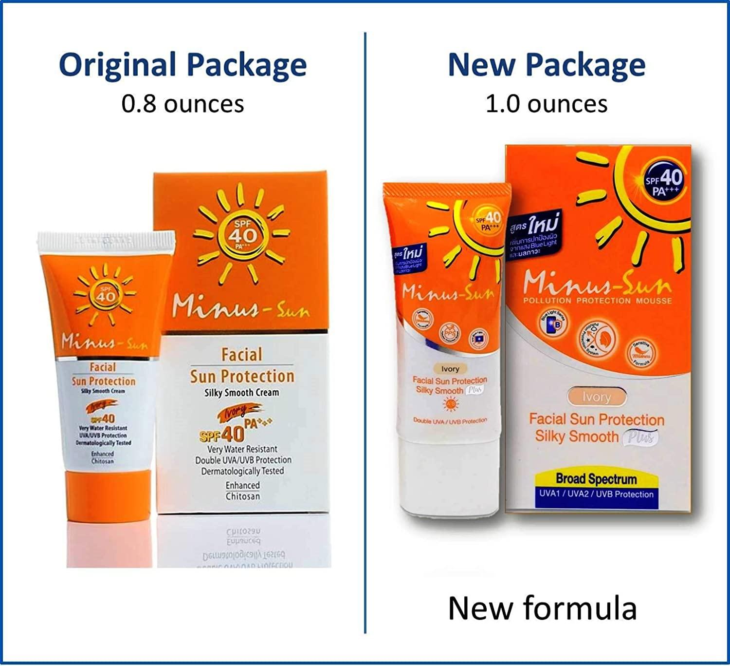 Minus (Sol) Sun SPF40 PA+++ Ivory (New Formula x 1 Ounces) Facial Sun