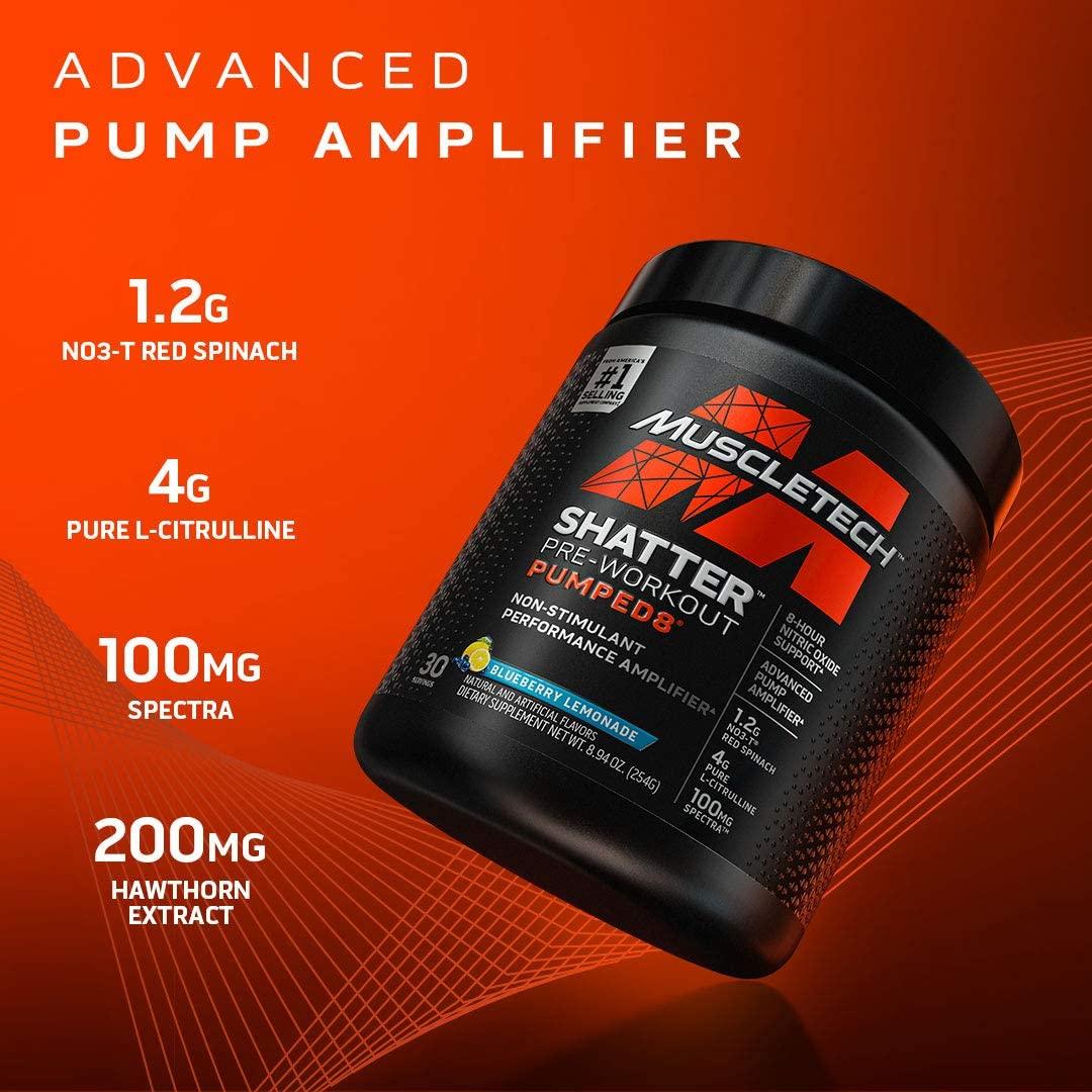 MuscleTech Shatte Stim Free Pre Workout Gummy Burst 30 Servings