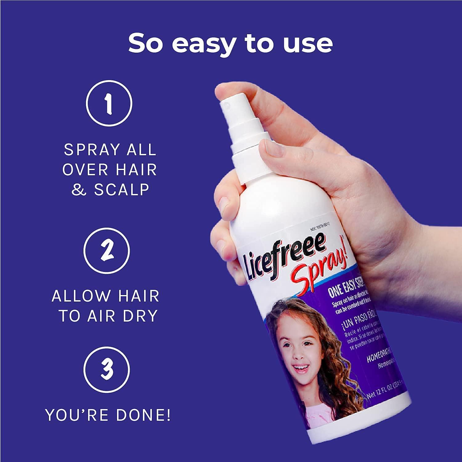 Tec Labs Licefreee Spray Head Lice Treatment for Kids and Adults