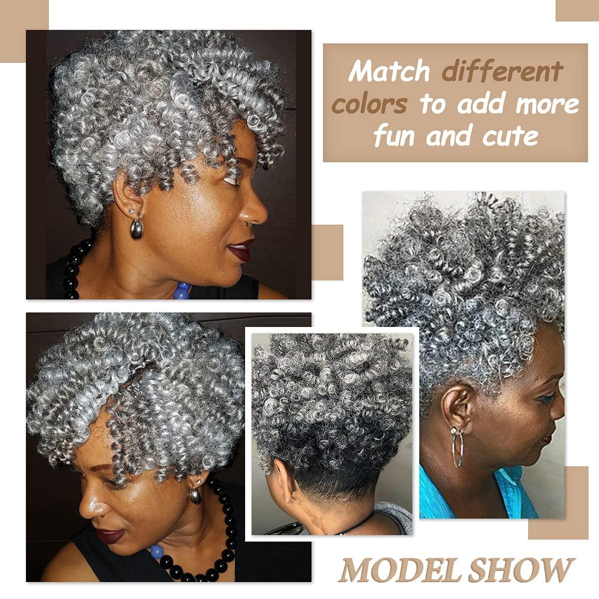 PHOCAS 3Packs Synthetic Saniya Curly Crochet Hair 10 inch 20roots/pack