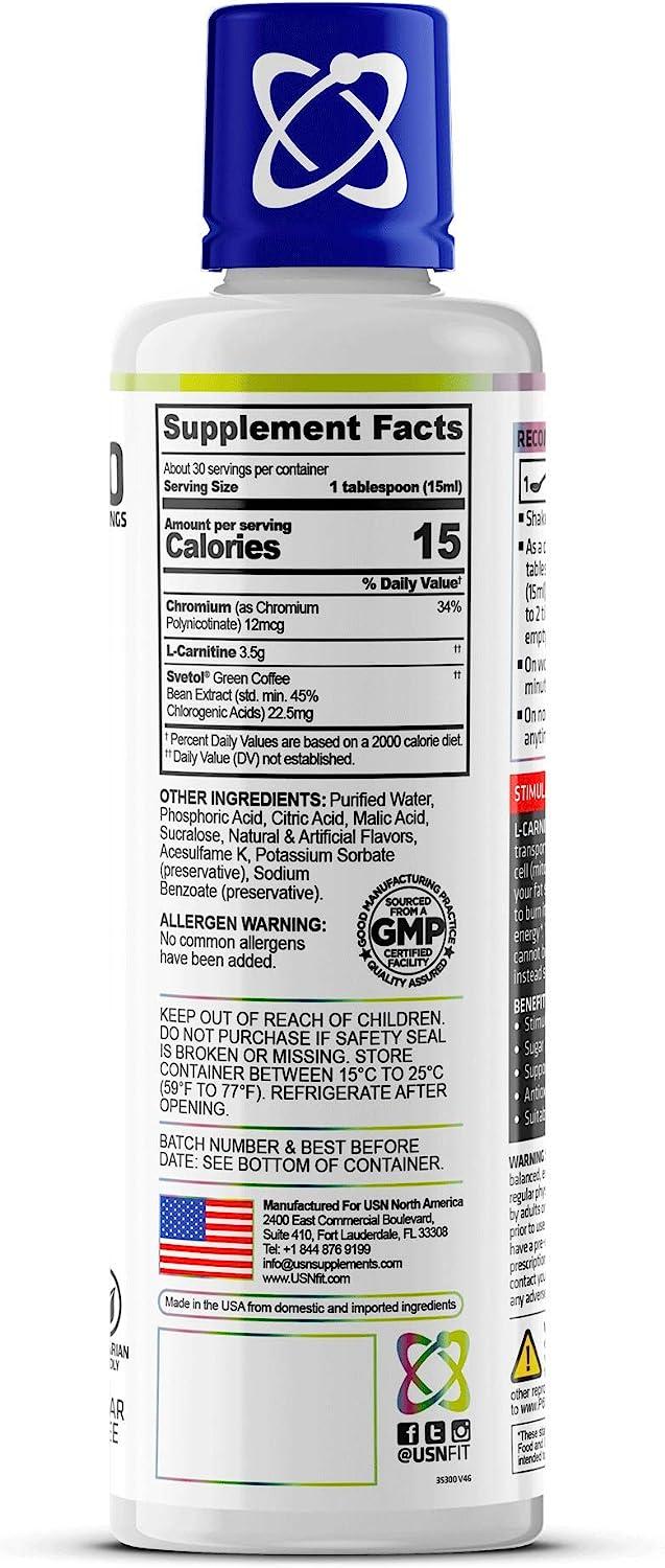 l carnitine usn Liquid L-Carnitine 3000: Metabolism & Energy Support – Cutler Nutrition main image 1