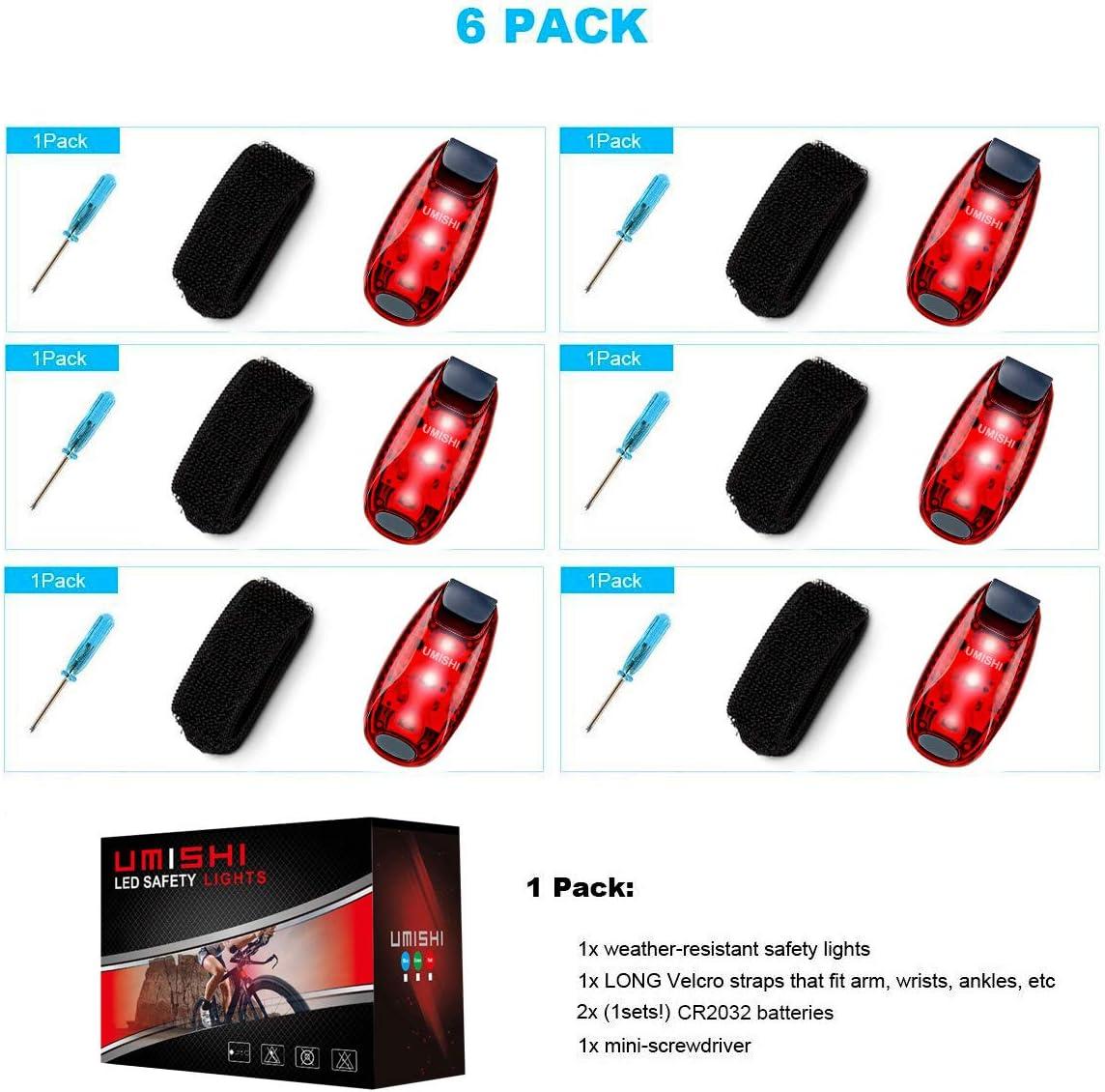 Lampes LED Vélo Clip – Stroboscope Sécurité, 2/4/6 Pièces, Nuit