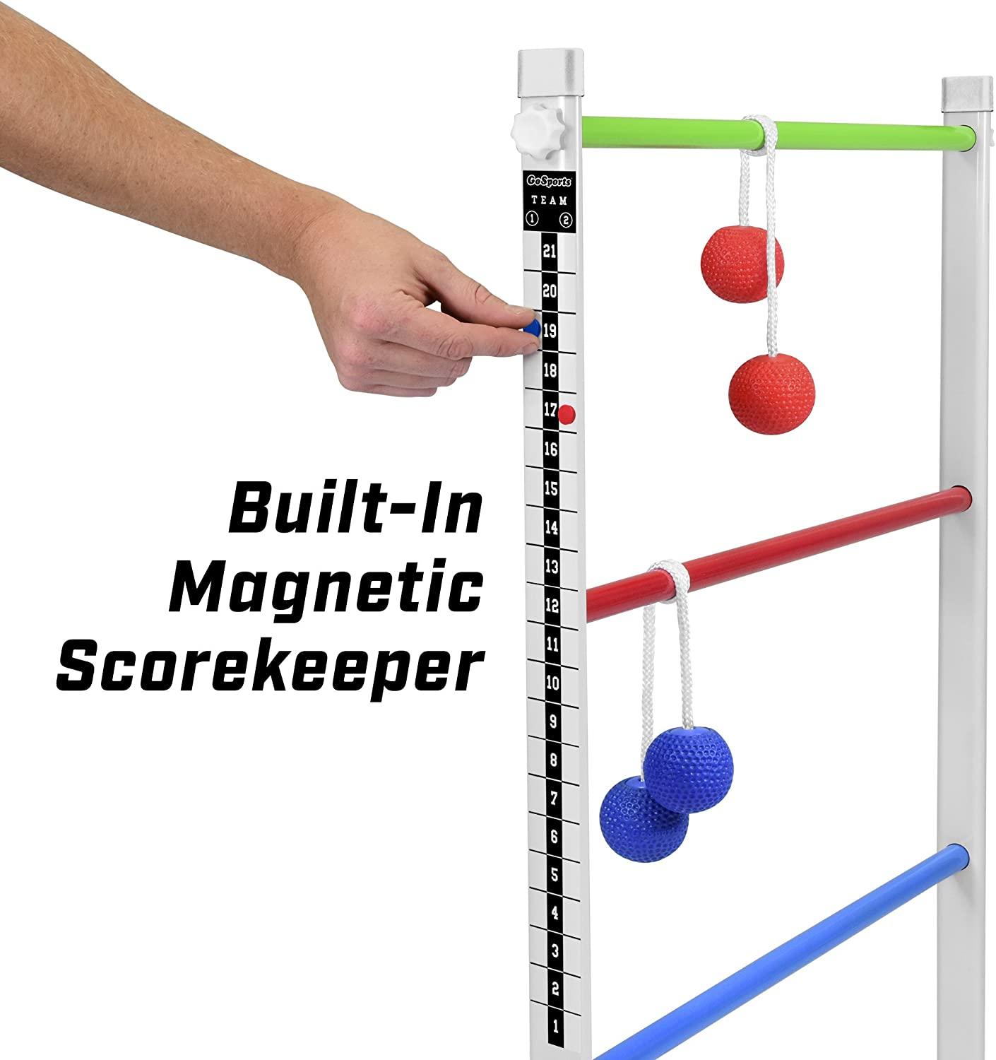 GoSports Premium Metal Ladder Toss Game Set, White
