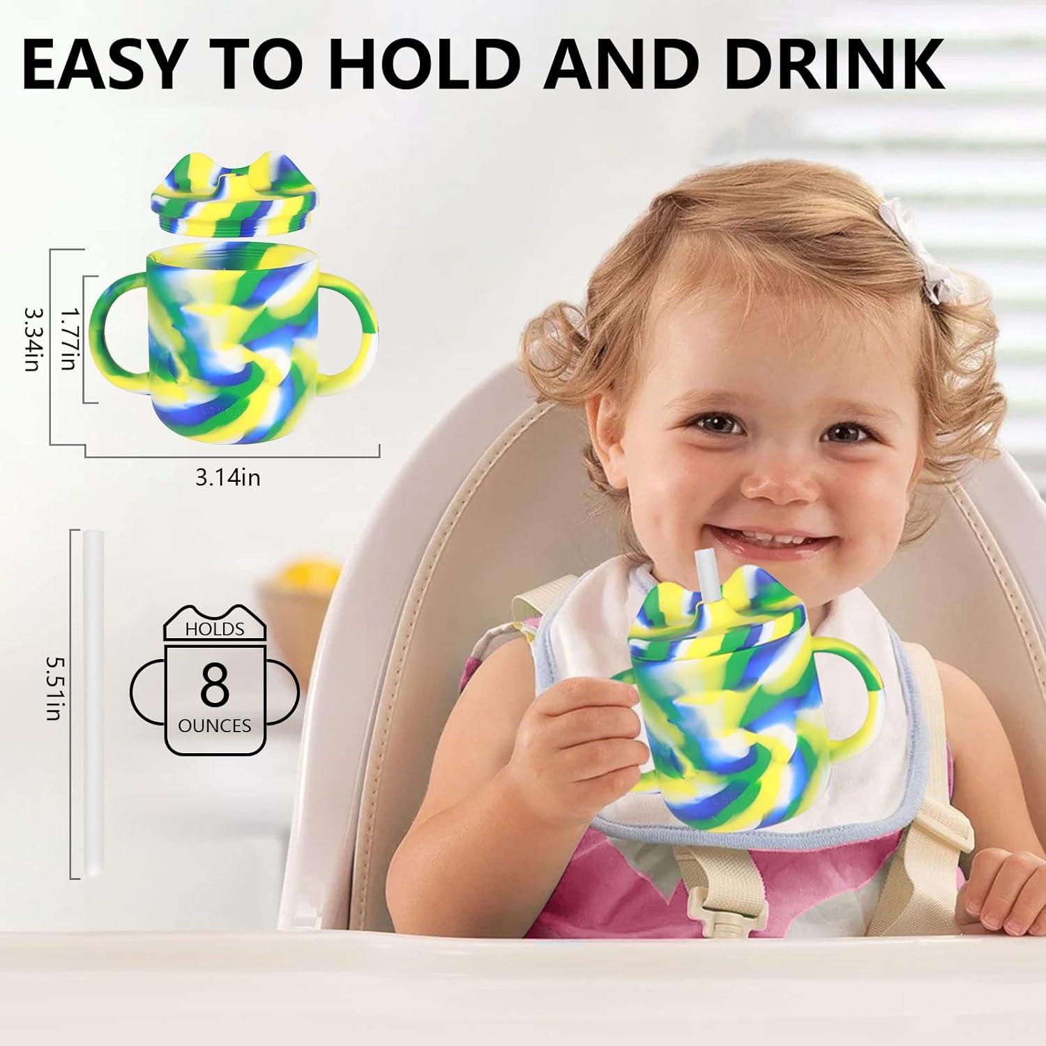 LITTLE SKIPPER Silicone Toddler Cups With Dual Purpose Drinking