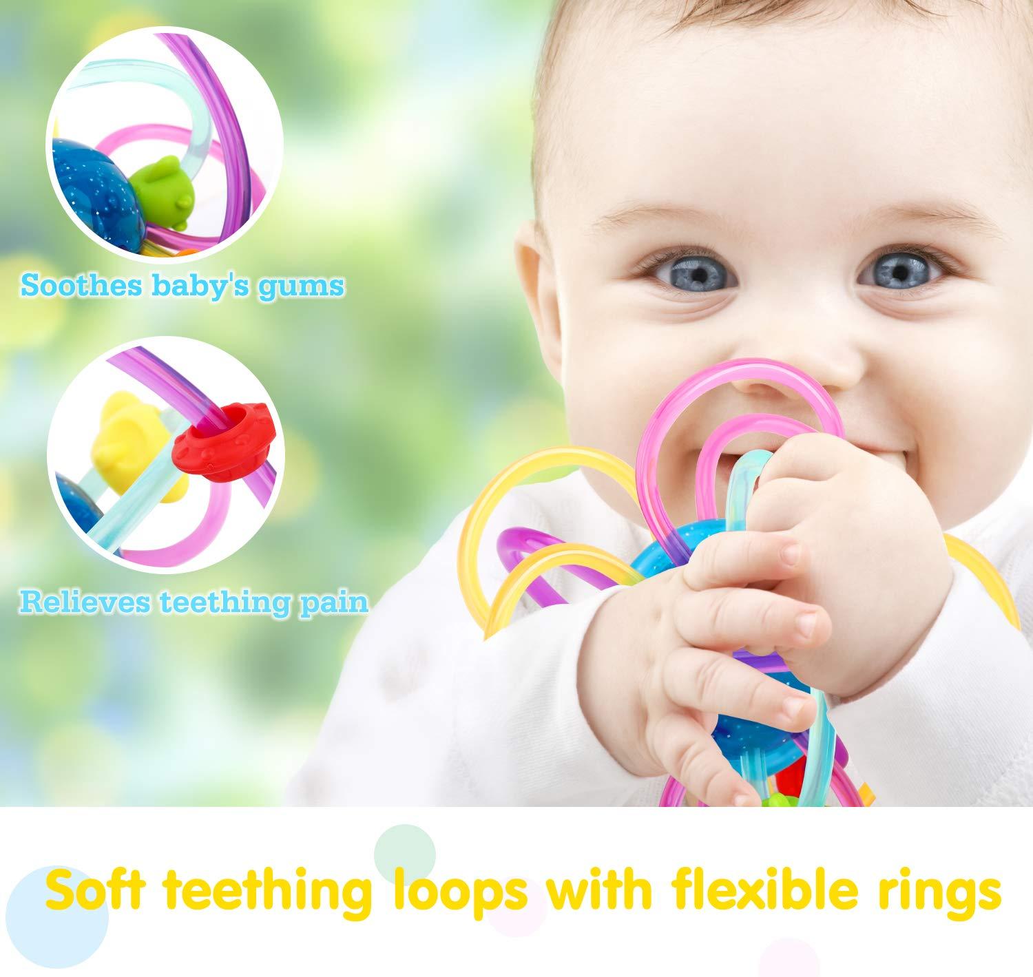 Zooawa Bite Ring for Babies Food-Grade 360 Rotating BPA-Free