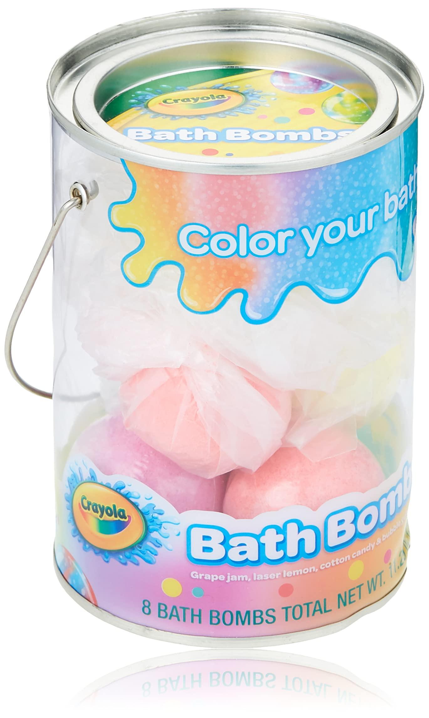 Crayola Bath Bombs Grape Jam Laser Lemon Cotton Candy & Bubble Gum