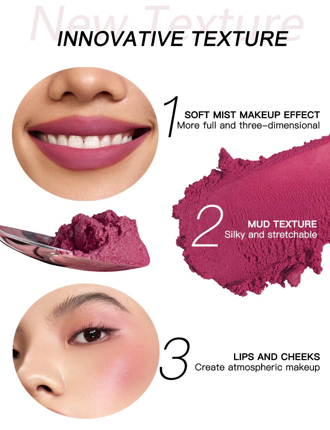INTO YOU Matte Lipstick Lip Mud, Waterproof Long Lasting Smudge Proof  Velvet Lip Stains, Multi-Purpose for Lip and Cheek, Non-Stick Cup Not Fade  Lip Gloss Makeup Cosmetics Official Directly (EM22)