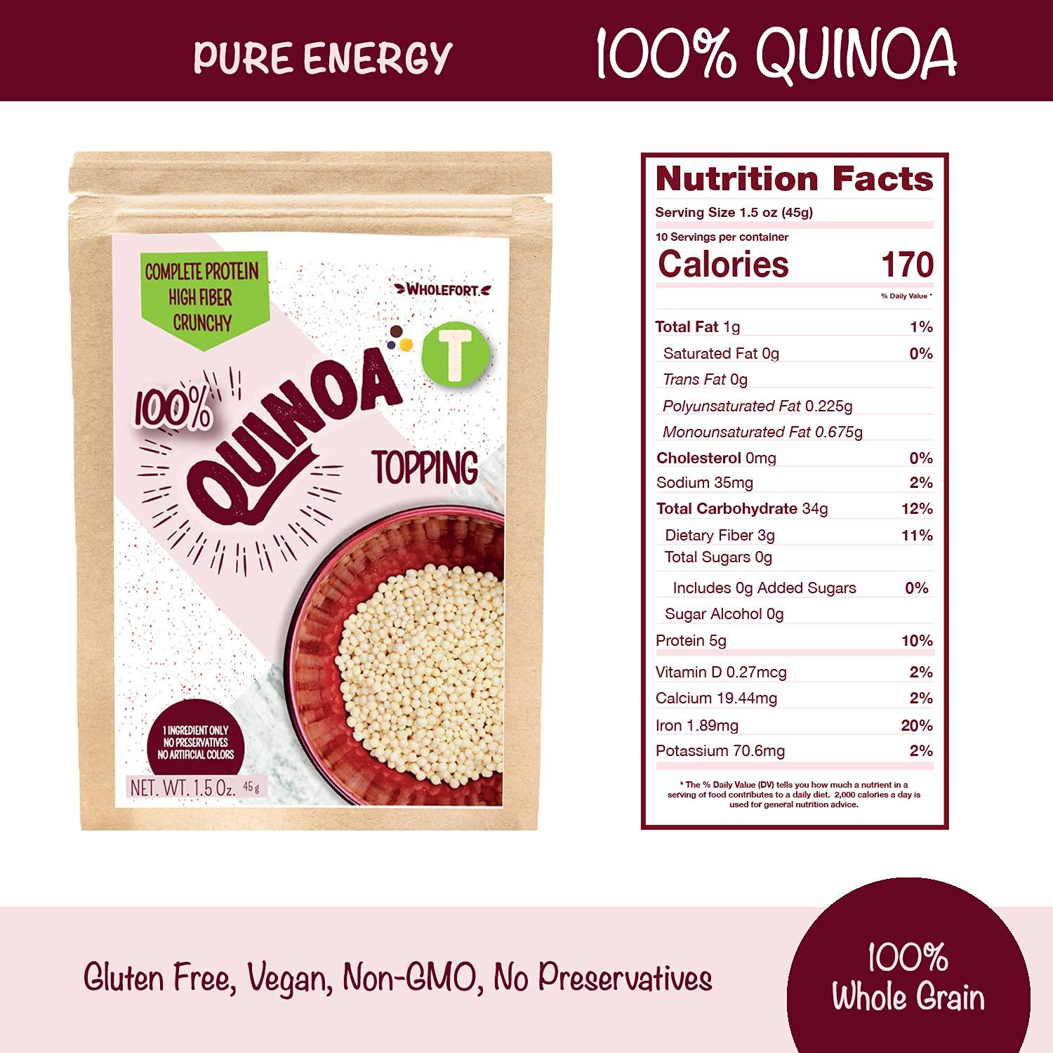 Puffed Quinoa Cereal + Nothing Vegan Gluten Free NonGMO [9 oz