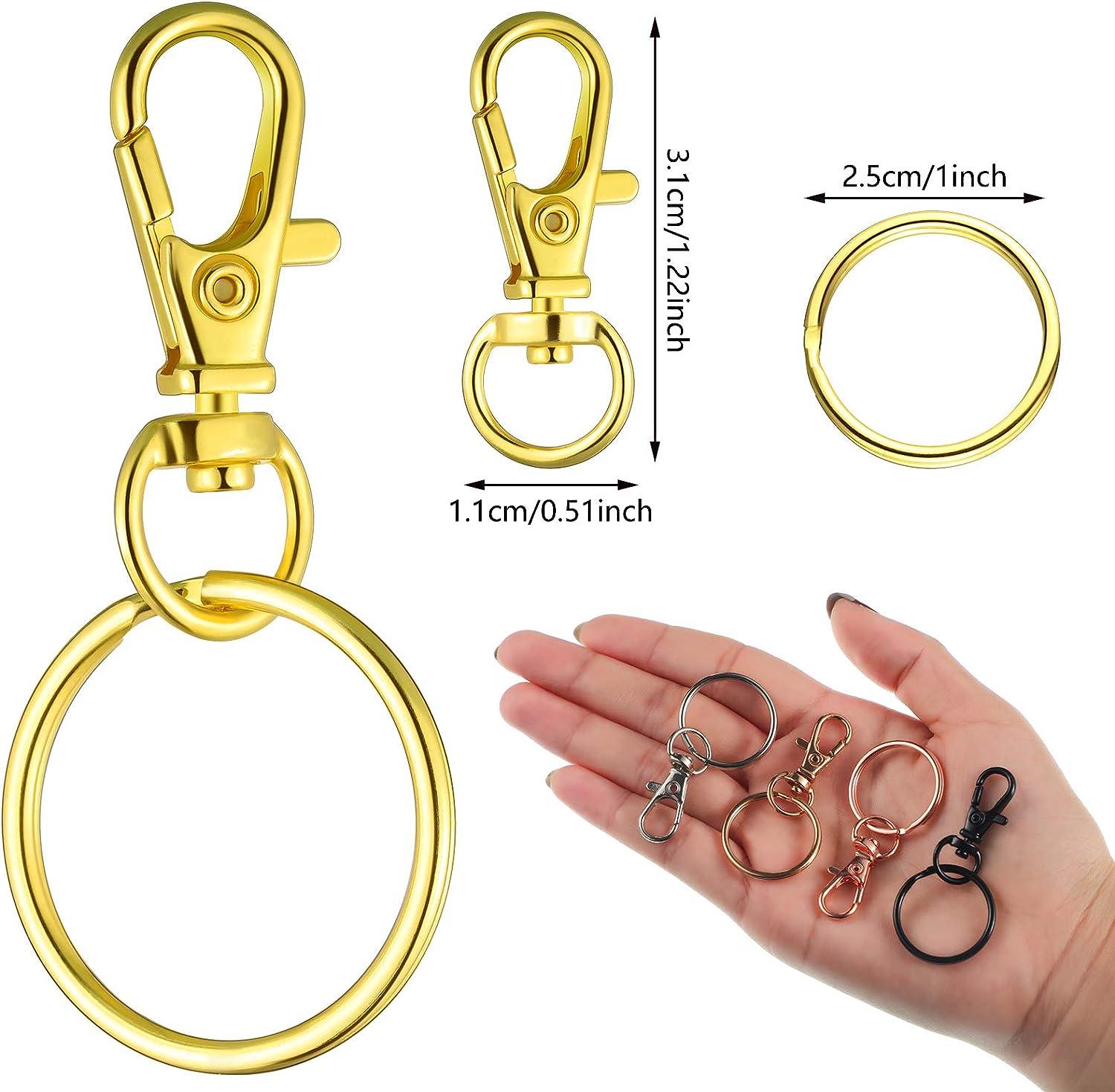 100 Pieces Swivel Clasps Set 50 Piece Lanyard Snap Hooks with 50