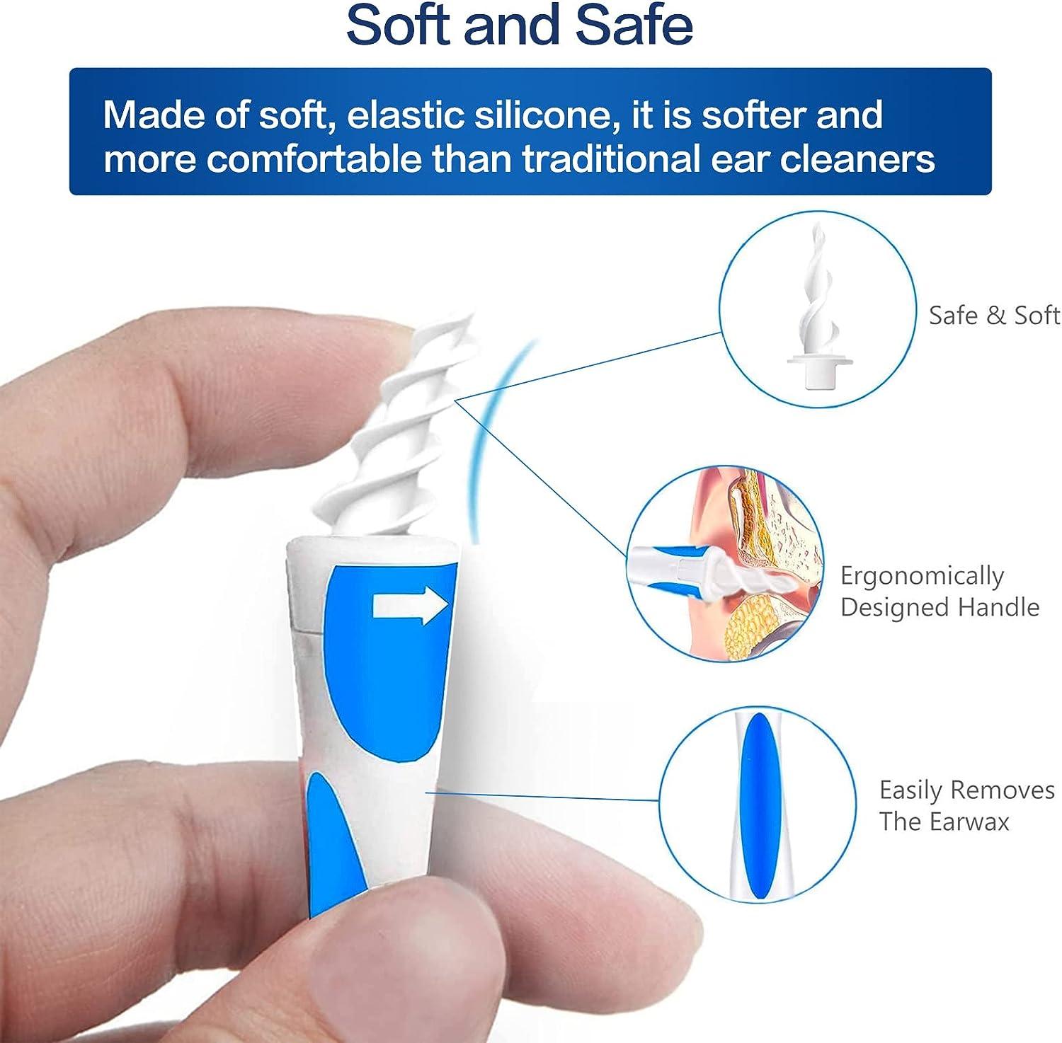 Cucchiai Auricolari Silicone 9 Pezzi Ricambi Per Pulizia Orecchie In Silicone - Punte Morbide Per Rimozione Cerume, Sicure Per Adulti E Adolescenti 9 Pezzi Blu - Foto 7