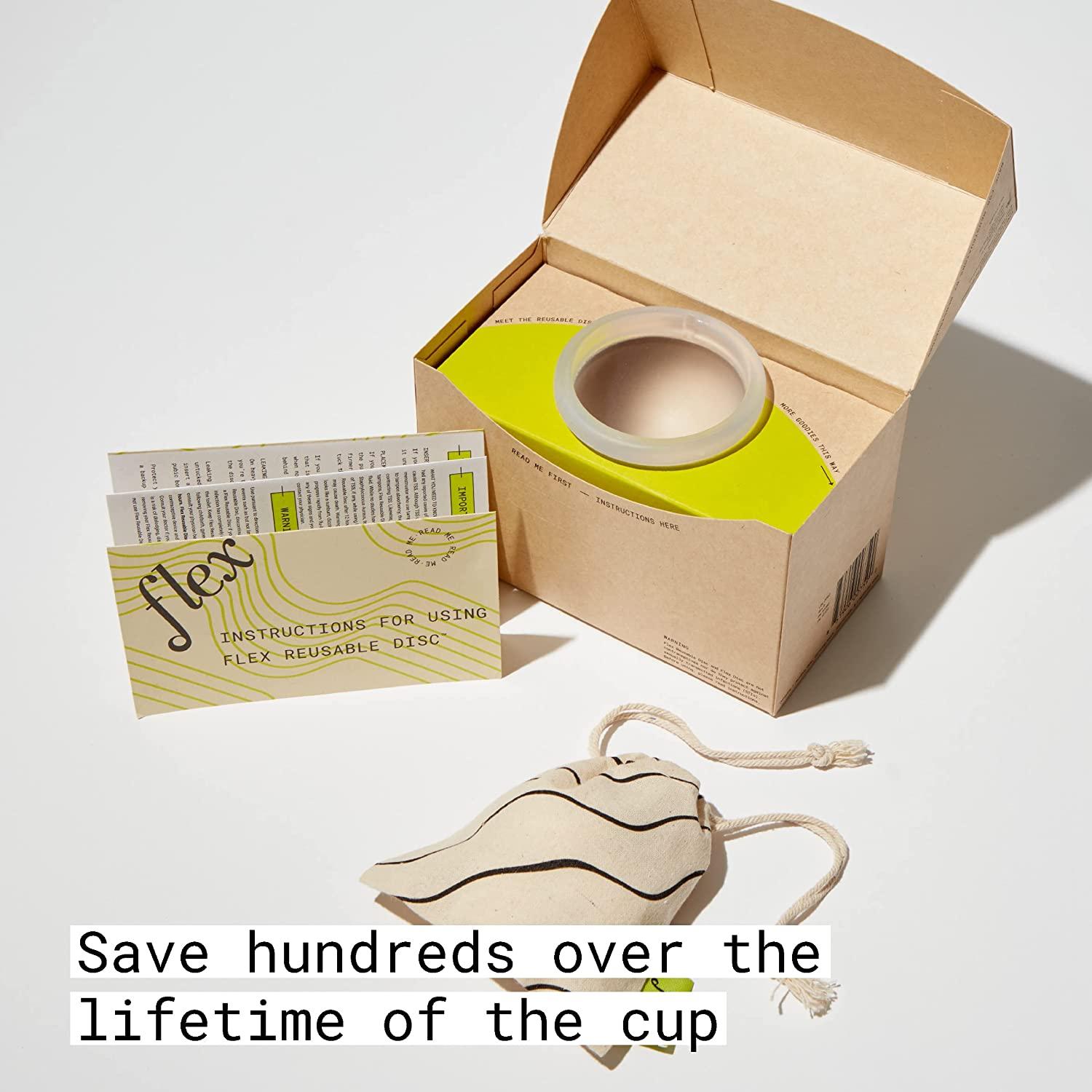 Flex Reusable Menstrual Cup with 2 Disposable Discs • Price »