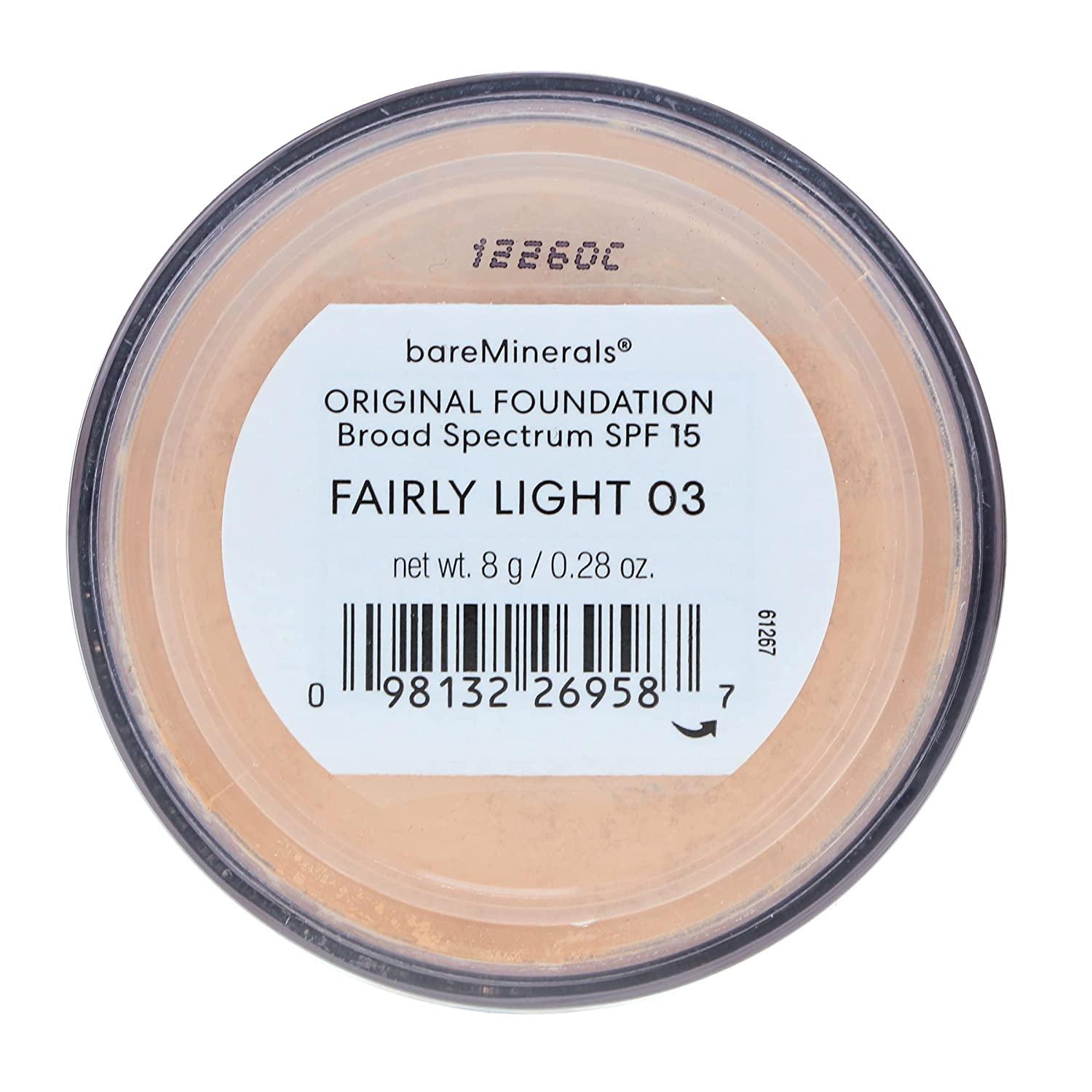 bareMinerals Bare Minerals ORIGINAL SPF 15 (Fairly Light) 0.28 Ounce Fairly Light 03 0.28 Ounce (Pack of 1)