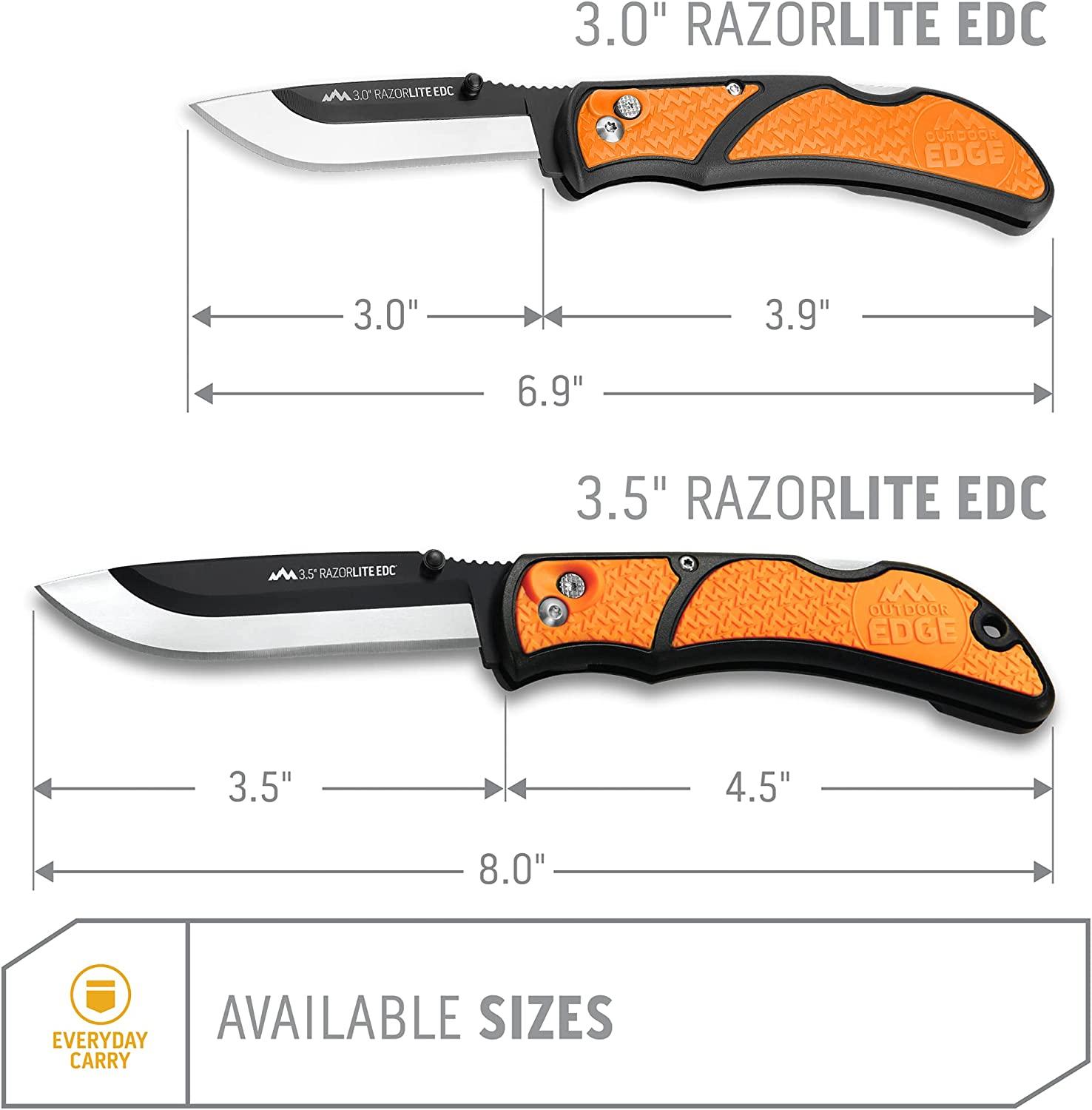 Outdoor Edge 3.0" RazorLite EDC Replaceable Blade Folding Knife with
