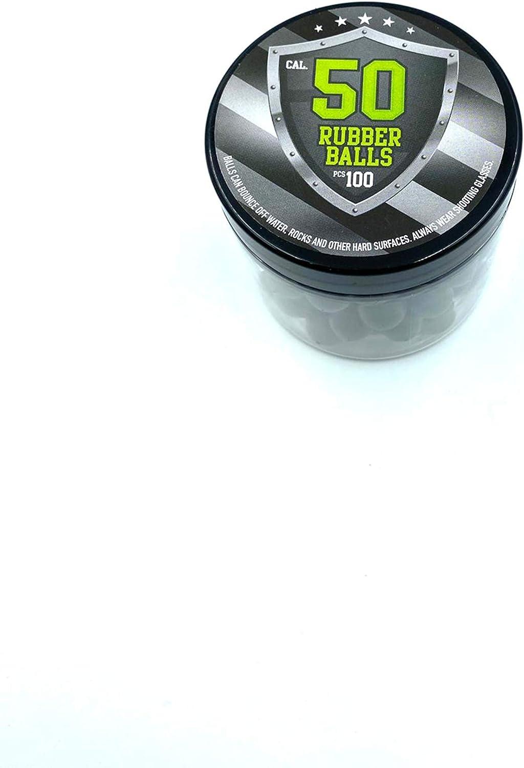 100 Hard Rubber Balls Paintballs Reballs Defense Pistols 50 Caliber