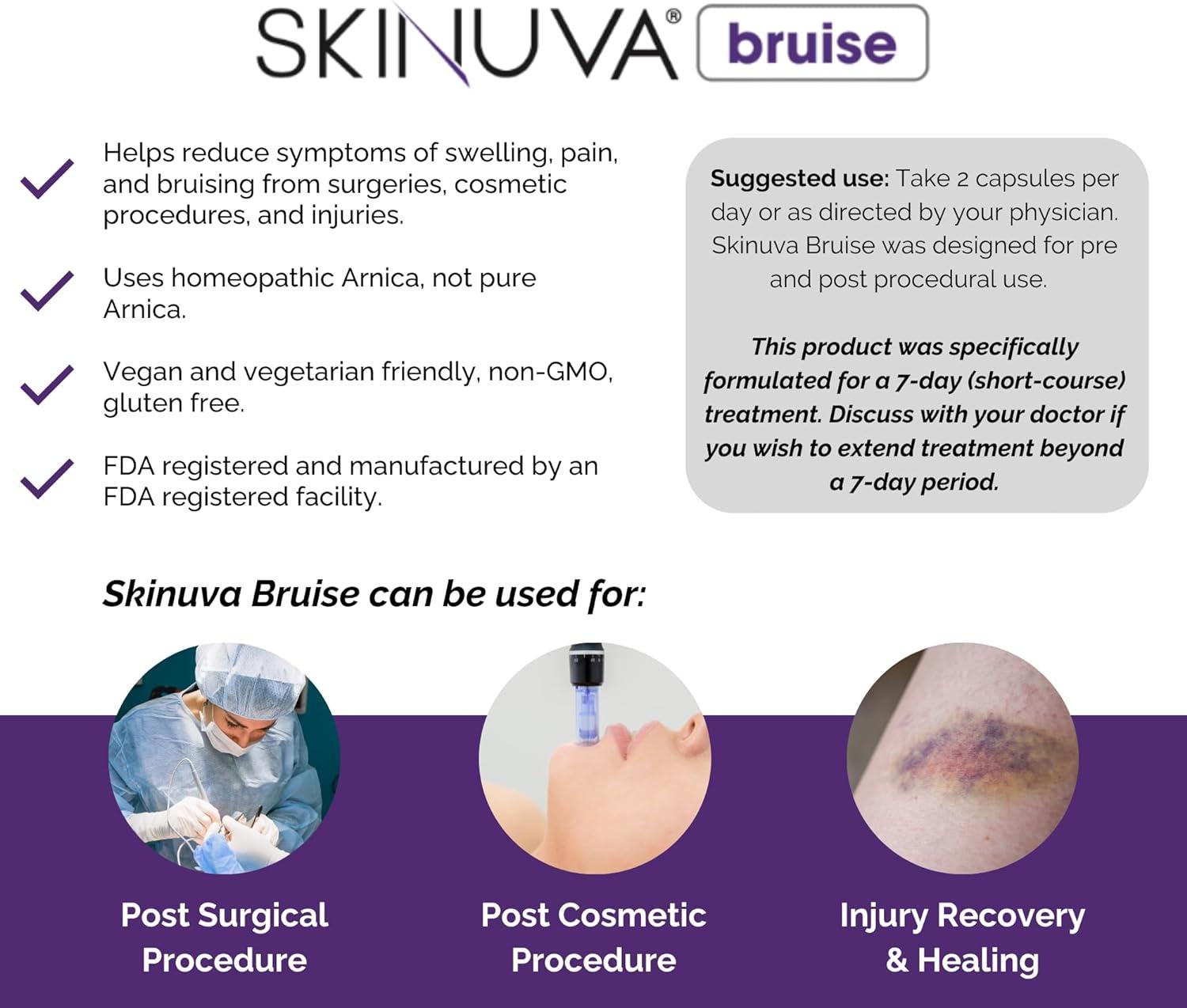 Skinuva Next Generation Scar+ SPF 30 Cream (0.5 oz) Bruise (14 Capsules