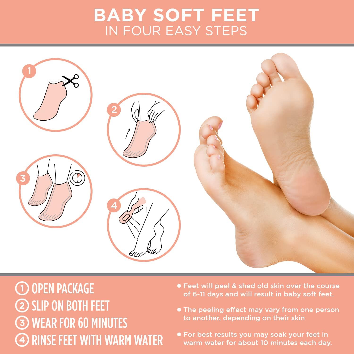 Foot Peel Mask For Cracked Heels, Dead Skin & Calluses Makes Your