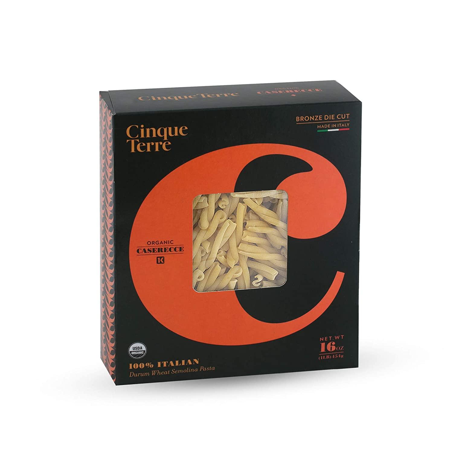Cinque Terre Pasta Organic Durum Wheat Bronze Die Cut Italian Pasta