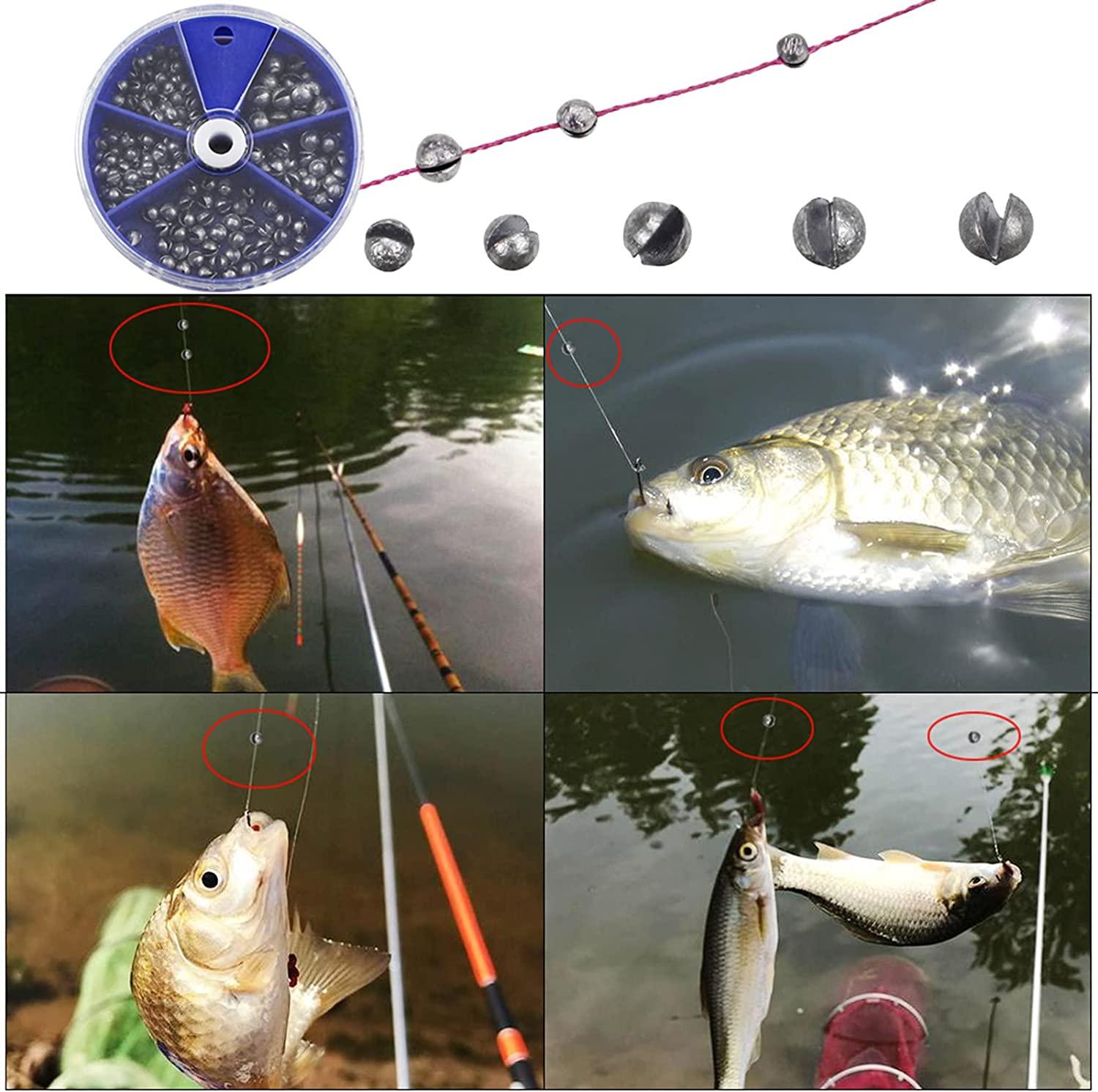 Joyiii Fishing Weights Sinkers 205pcs/100pcs Lead Split Shot