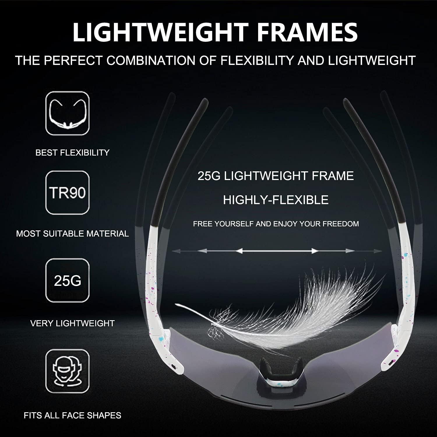 OULAIQI Polarized Cycling Sunglasses for Men and Women