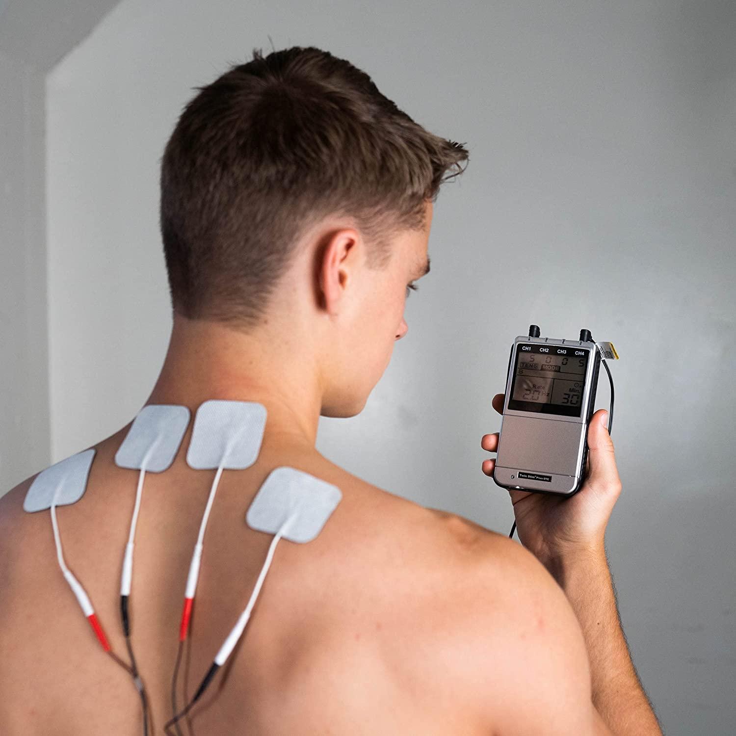 Roscoe Medical TENS Unit and EMS Muscle Stimulator - OTC TENS Machine for  Back Pain Relief, Lower Back Pain Relief, Neck Pain, or Sciatica Pain Relief,  Clinical Strength Stim Machine 