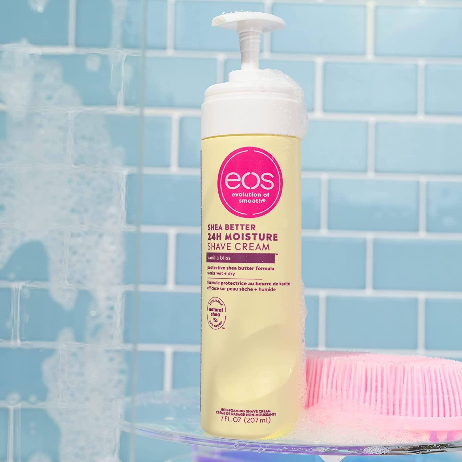 eos Shea Better Shaving Cream for Women Vanilla Bliss Shave Cream, Skin Care and Lotion with