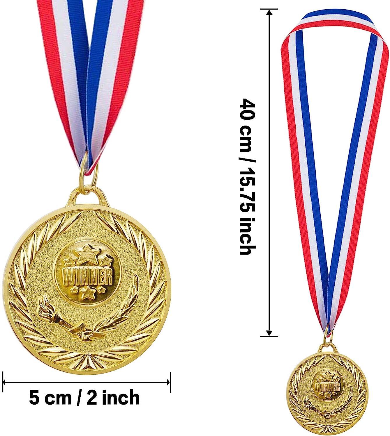 Abaokai 12 Pieces Gold Award MedalsWinner Medals Gold Prizes for