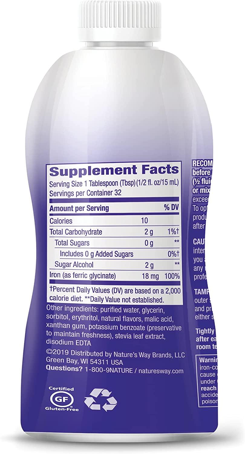 Liquid Mineral Supplement, Iron, Natural Berry, 16 Ounce 16 Fl Oz (Pack