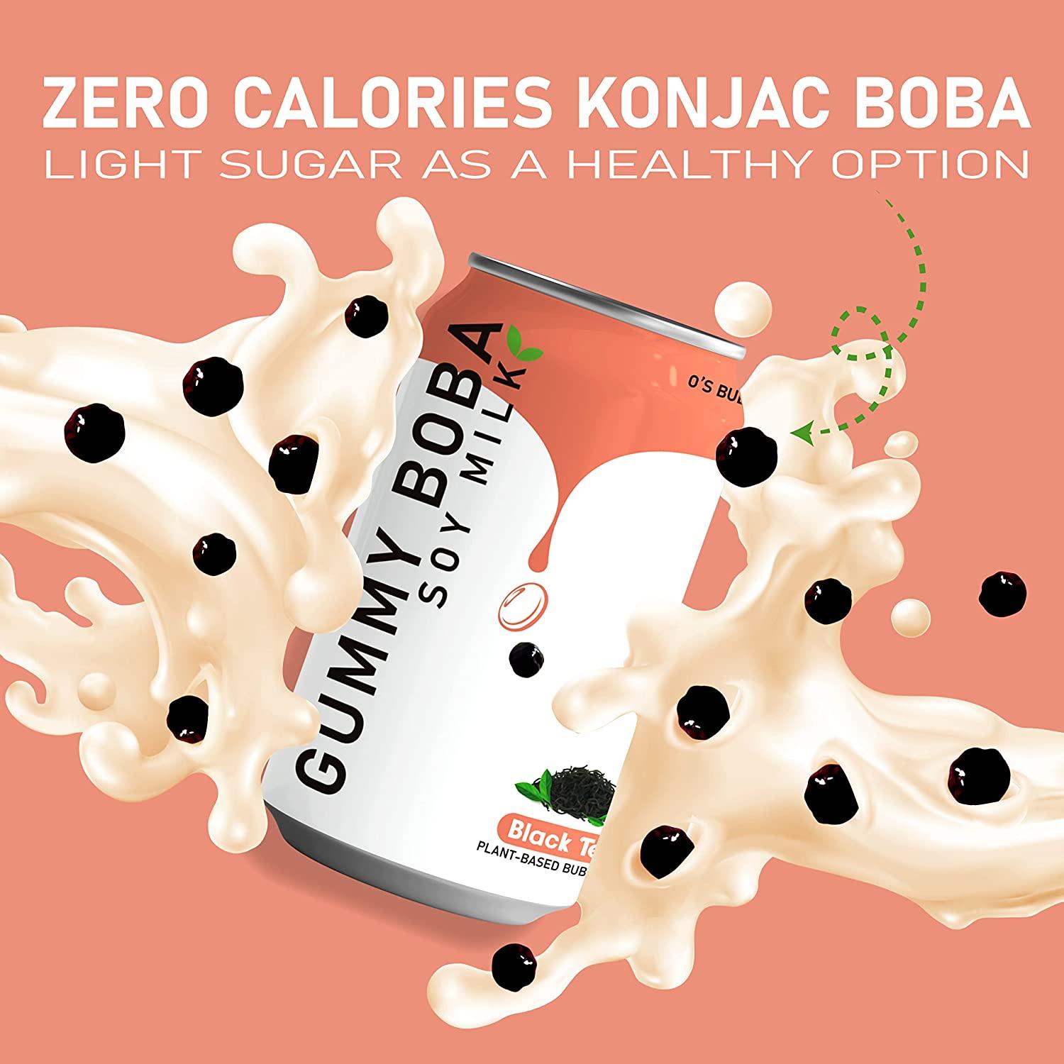 O's Bubble Gummy Boba Soy Milk, 10.7 Fl Oz (Pack of 6) Plant Based