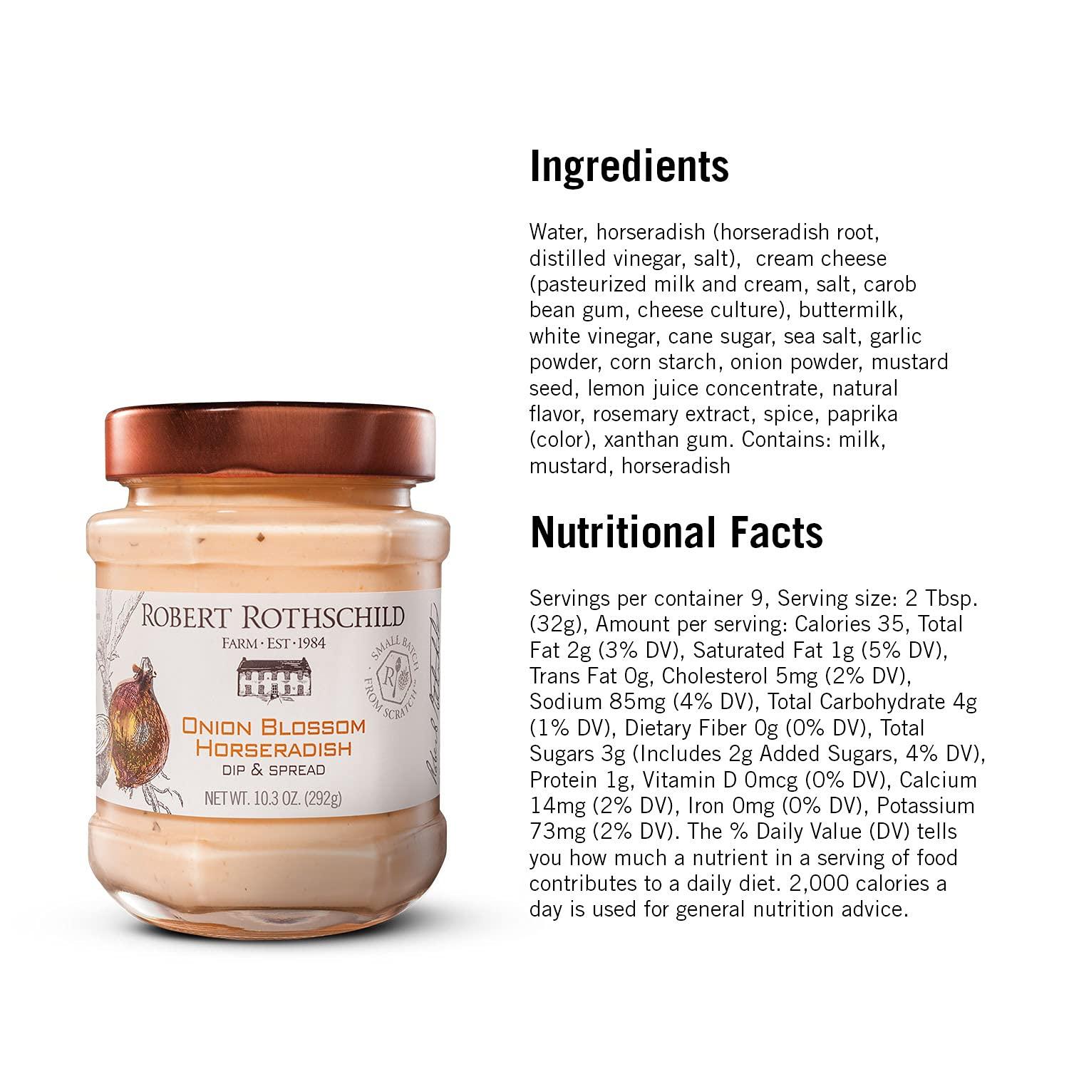 Robert Rothschild Farm Onion Blossom Horseradish Gourmet Dip and Spread
