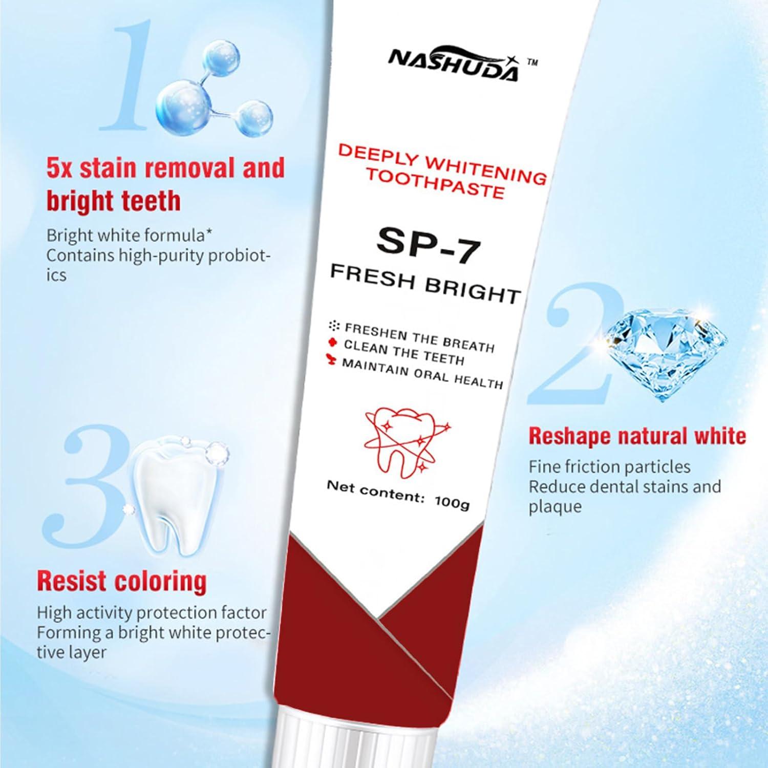 SP7 Probiotic Whitening Toothpaste - Ultra Stain Removal & Deep ...