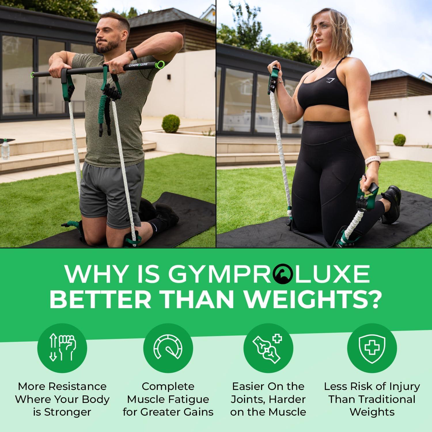 Gymproluxe Original Portable Gym 90KG Resistance Band Set for
