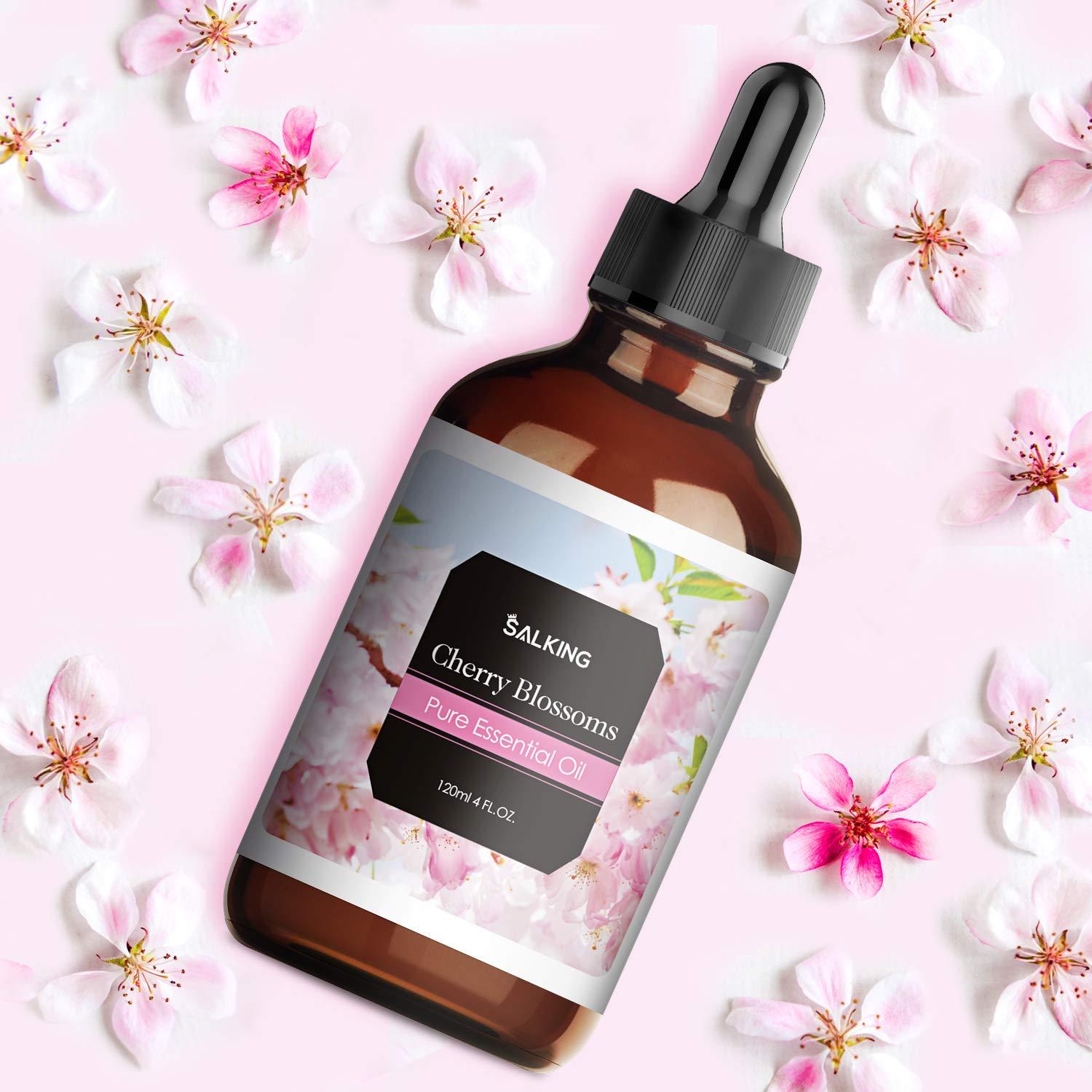 Cherry Blossom Essential Oil 120ml (4 Fl Oz), SALKING Pure & Natural  Fragrance Oils, Aromatherapy Essential Oils for Diffuser, Massage, Soap,  Candle